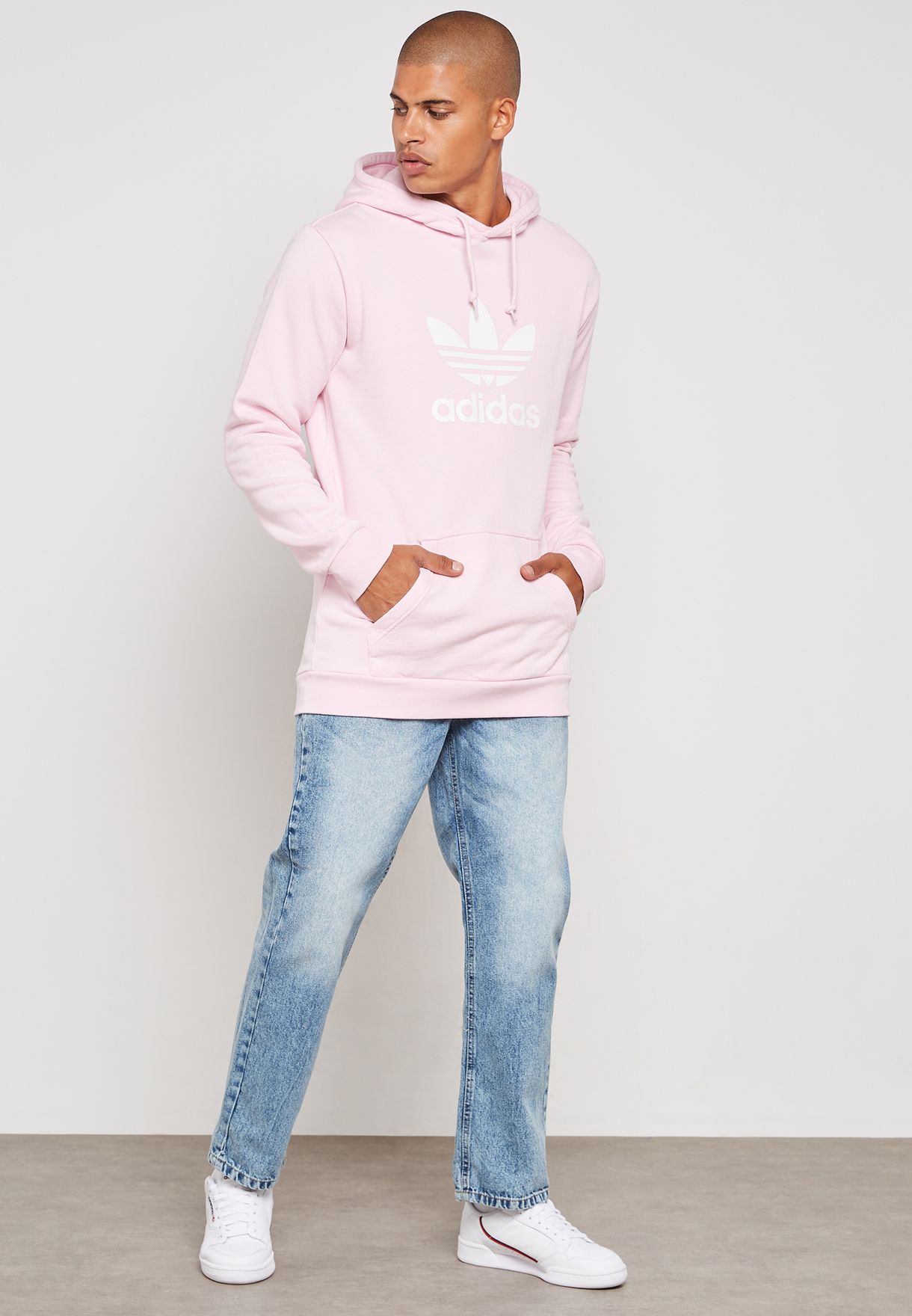 Buy adidas Originals pink Trefoil Hoodie for Men in MENA, Worldwide | DT7966