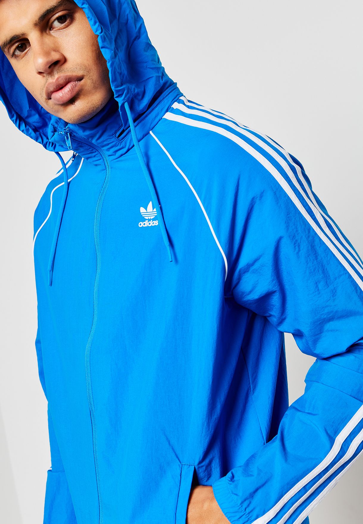 Buy adidas Originals blue adicolor Superstar Windbreaker Jacket for Men ...