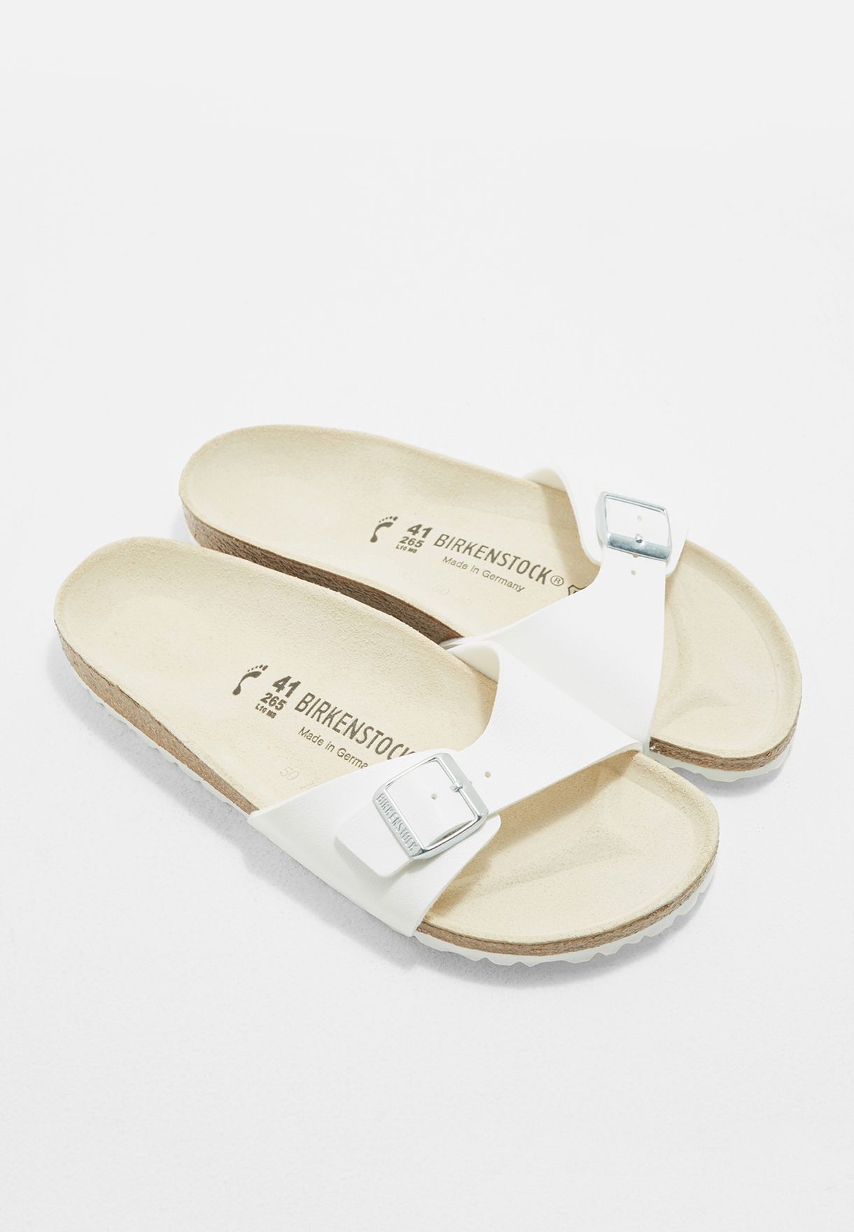 one strap birkenstock white