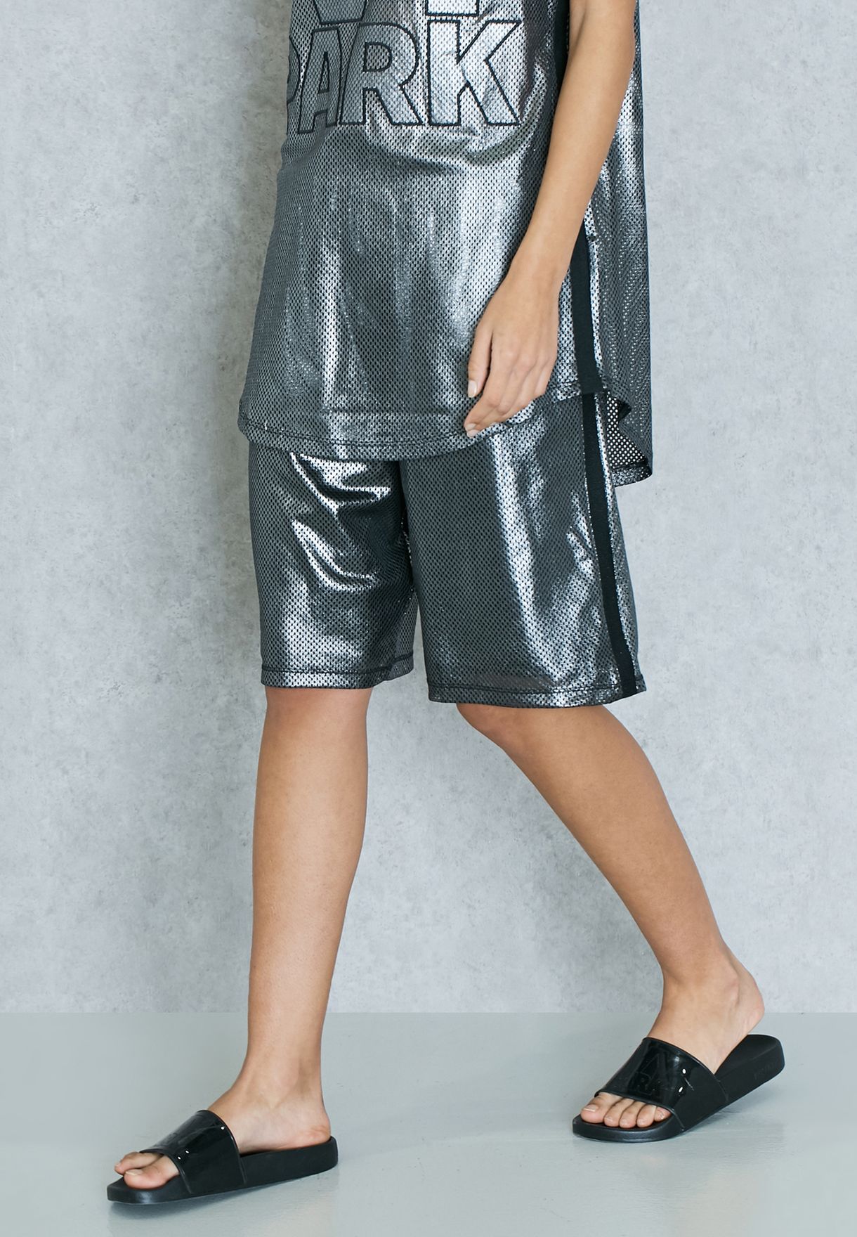 ivy park metallic shorts