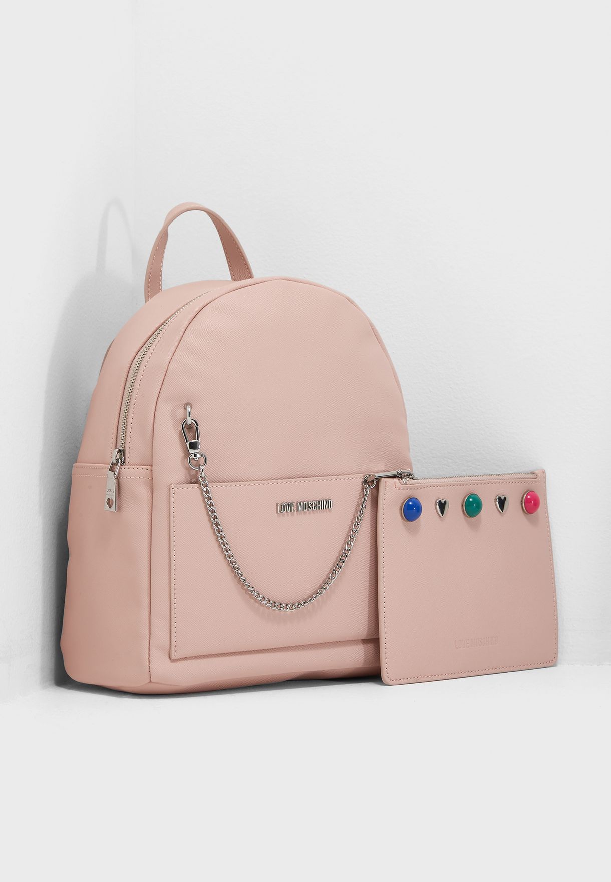 love moschino pink backpack