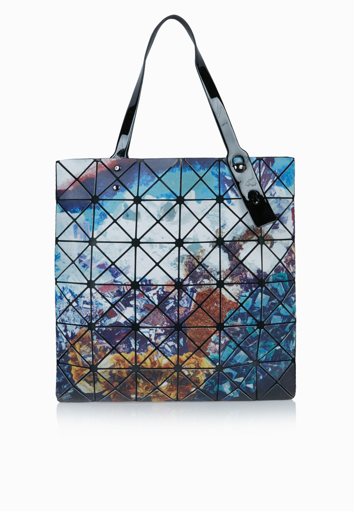 Multicolor Polyester Geometric Luminous Tote bao bao Bag, Size/Dimension:  43 cm X 26 cm