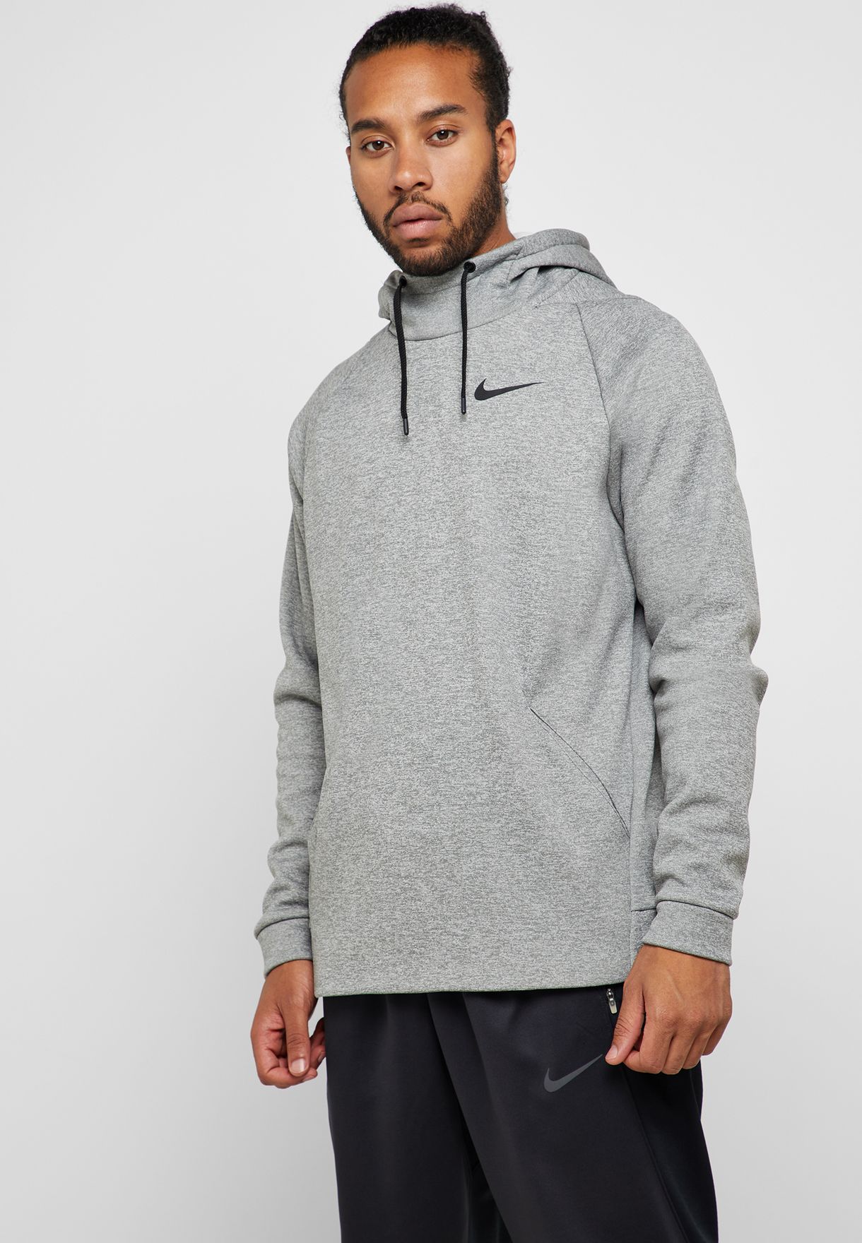 Buy Nike grey Therma Hoodie for Men in 