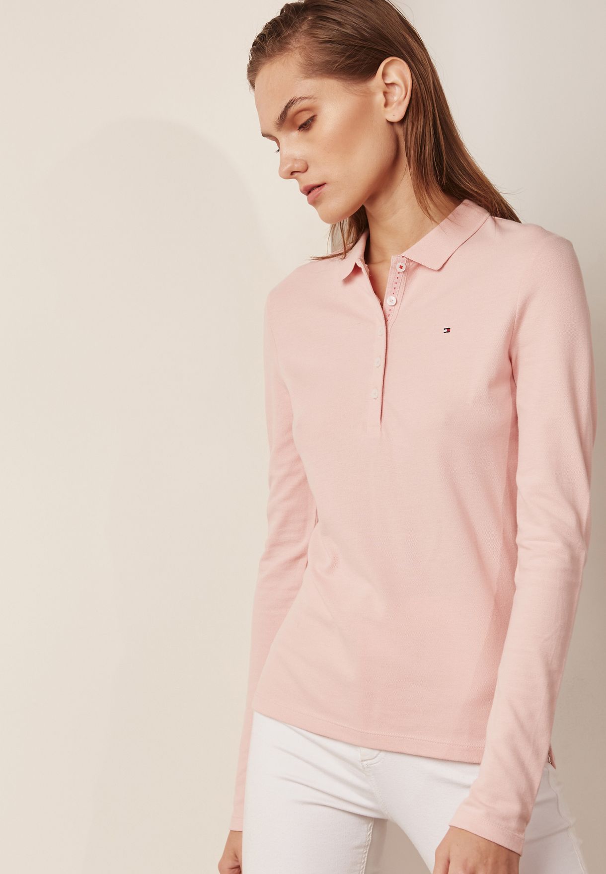 tommy hilfiger long sleeve polo women's