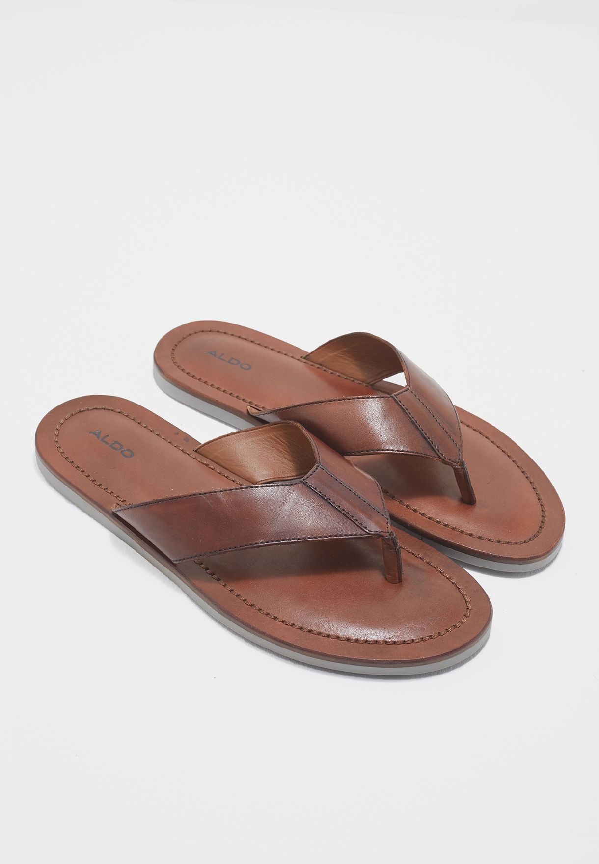 aldo leather flip flops