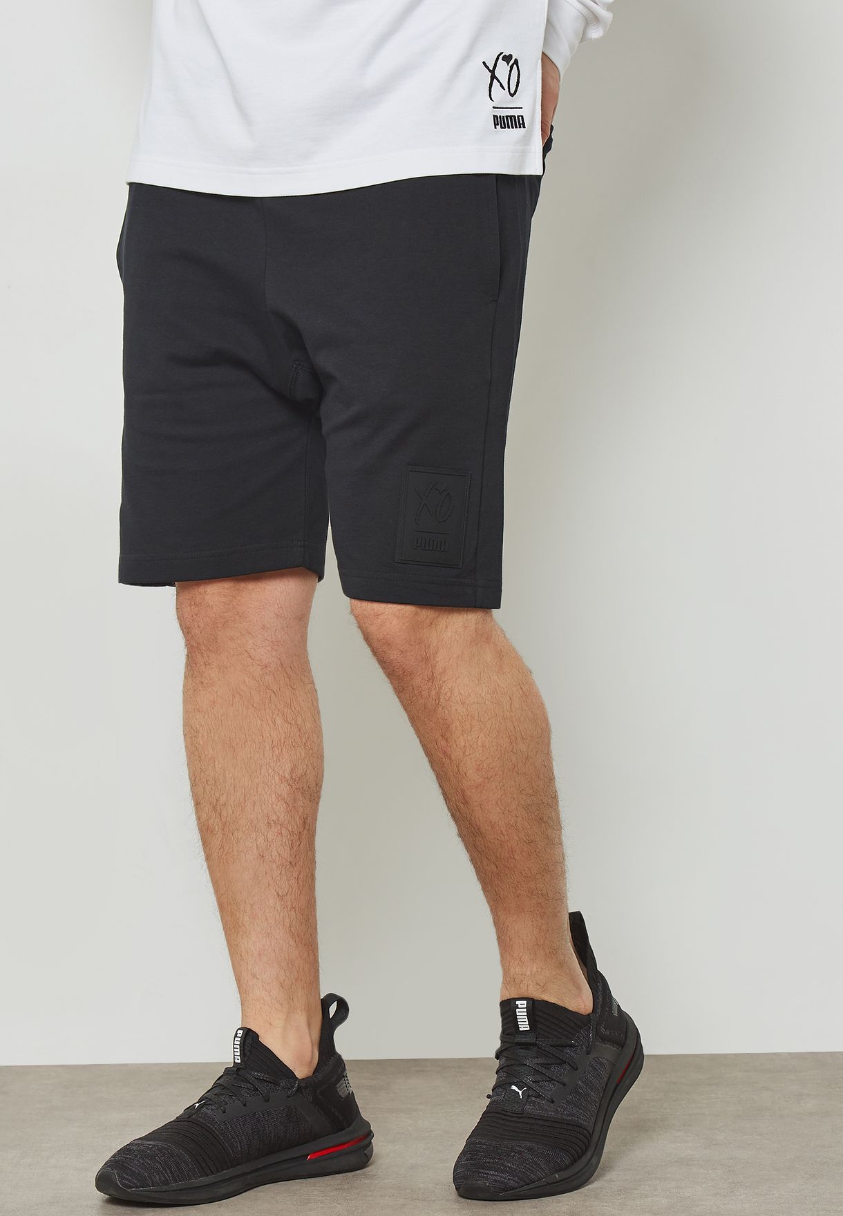Buy PUMA black XO Knitted Shorts for 
