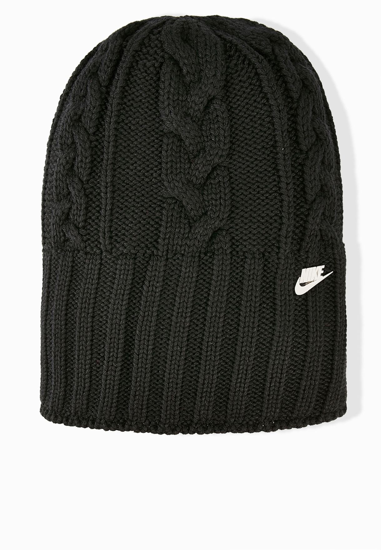 nike cable knit beanie