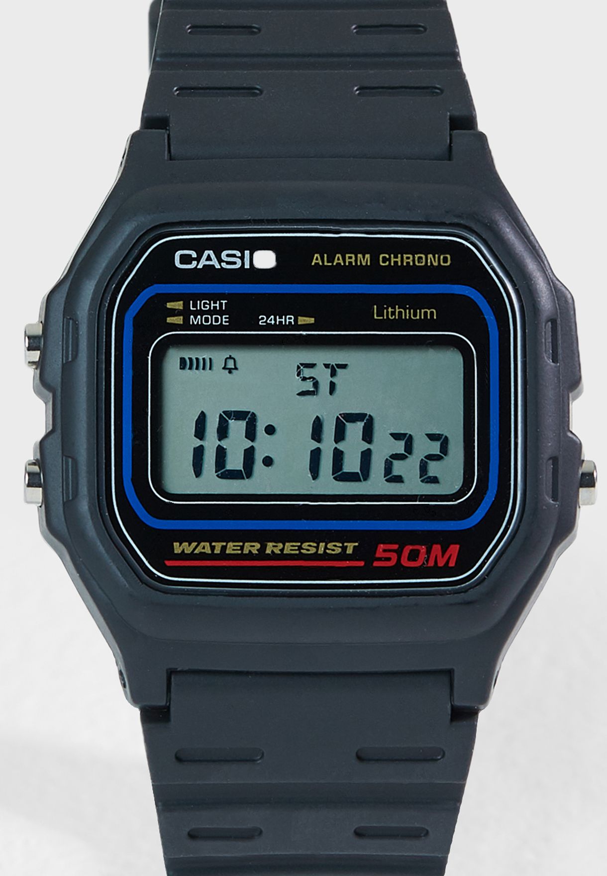 casio alarm chrono water resist 50m