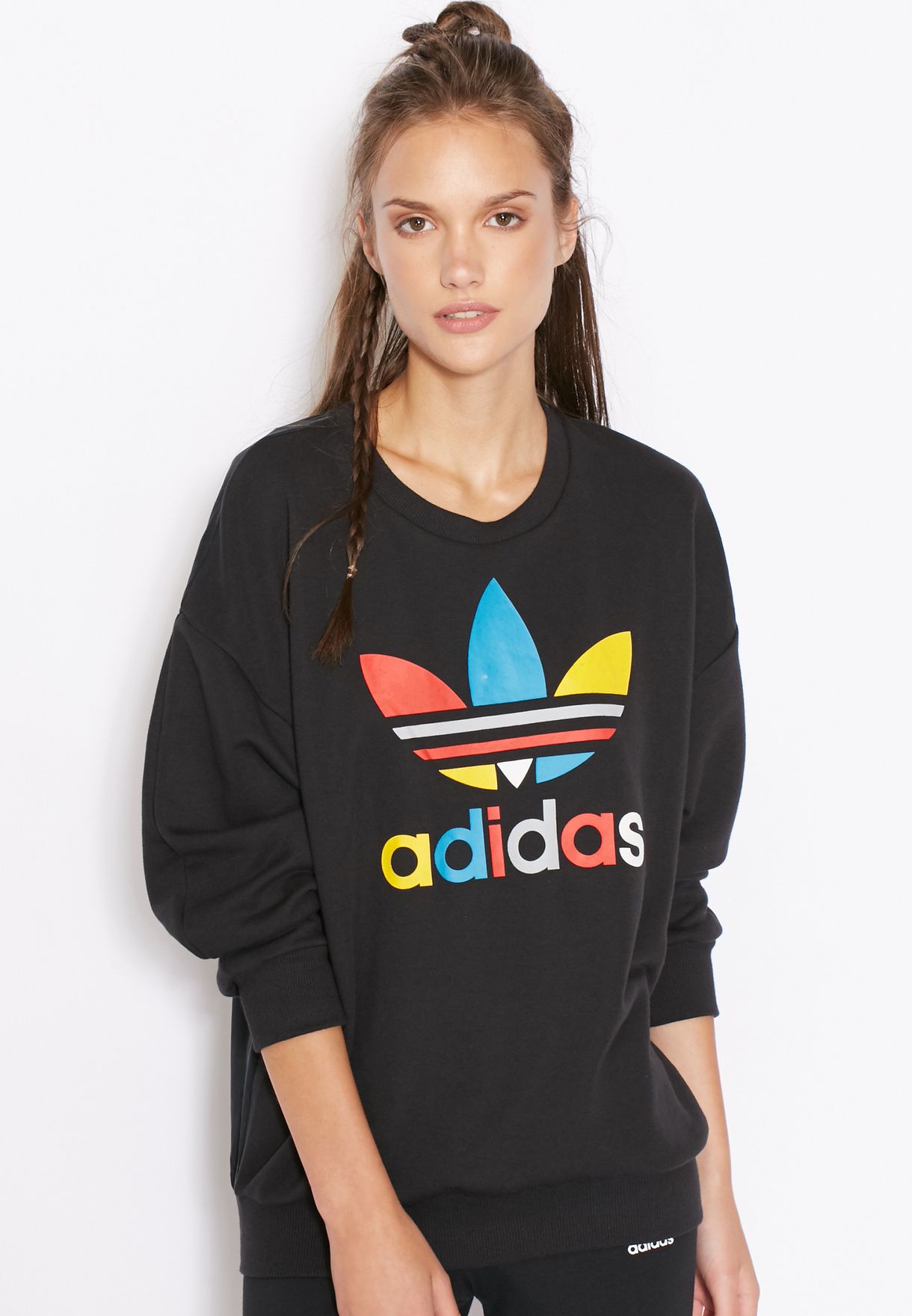 adidas originals trefoil sweatshirt black