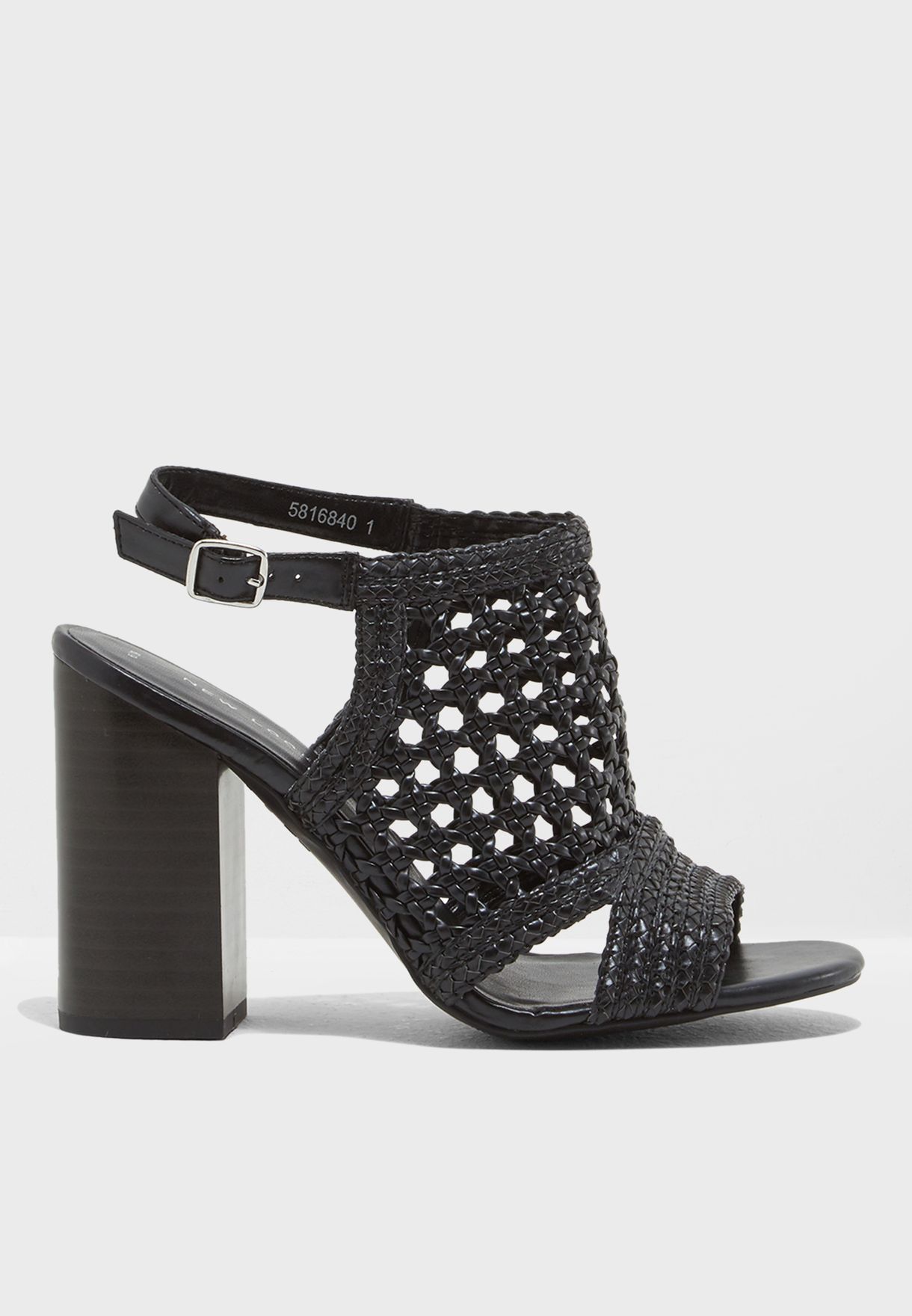 new look bling block heel sandal