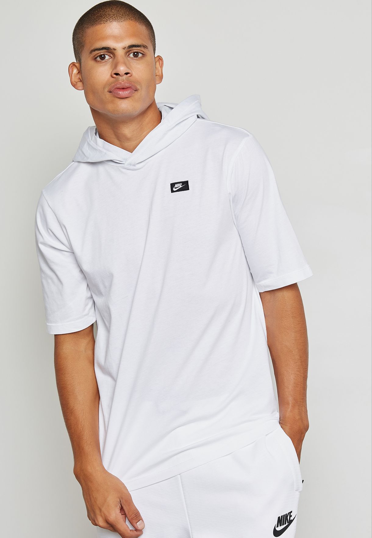 Buy Nike white Modern Hooded T-Shirt 