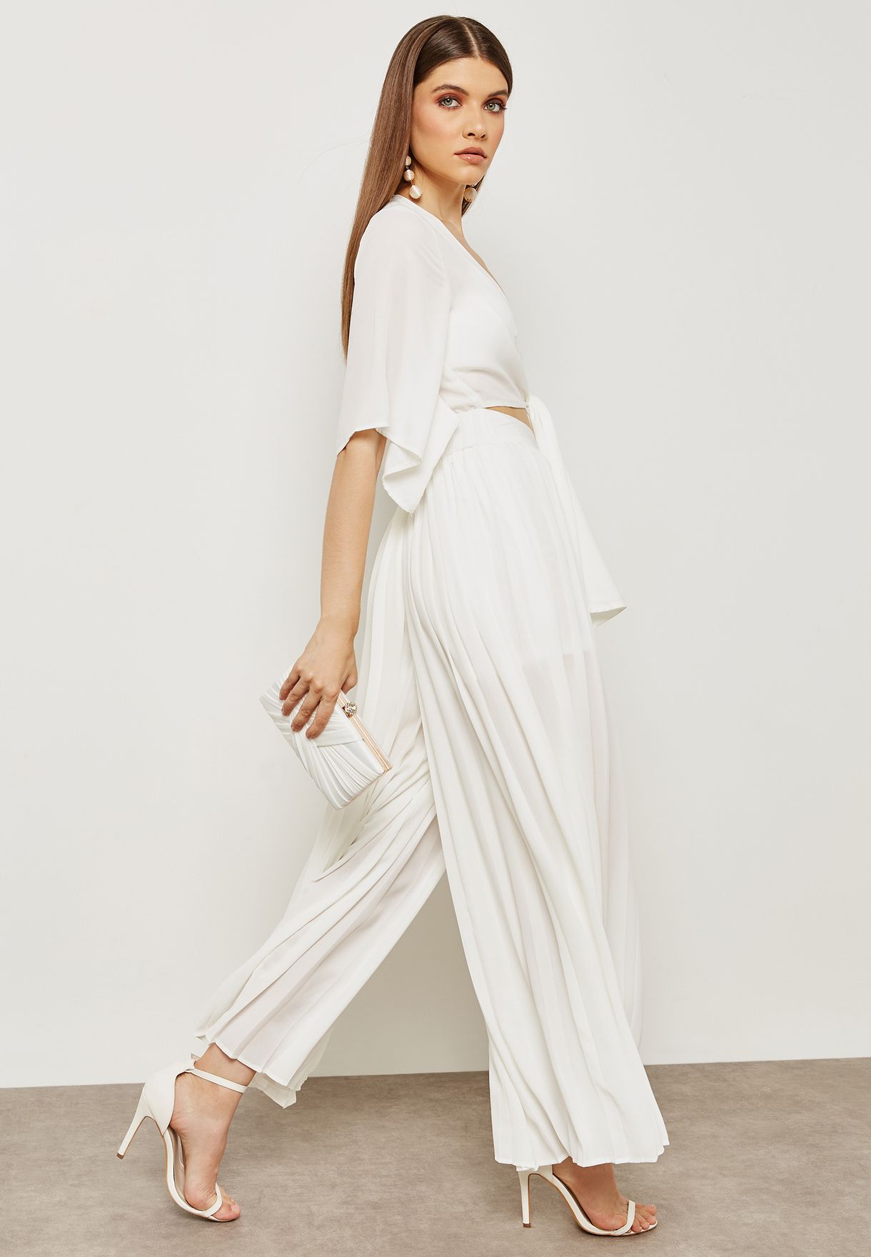 white palazzo jumpsuit