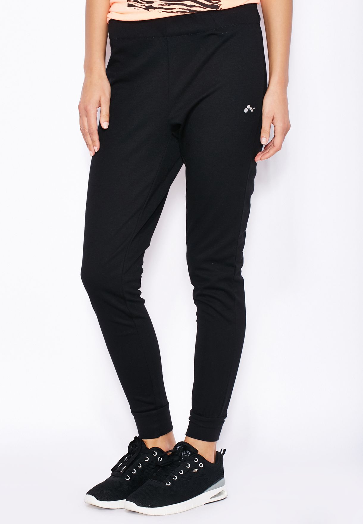 black tight sweatpants