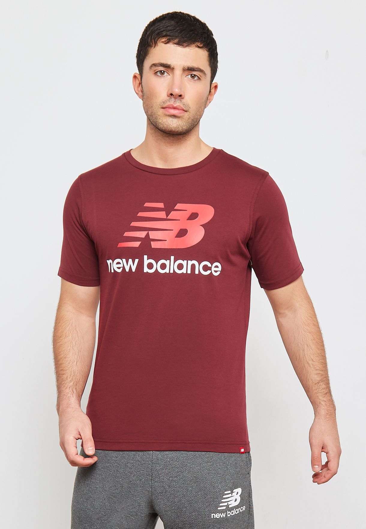 burgundy new balance shirt