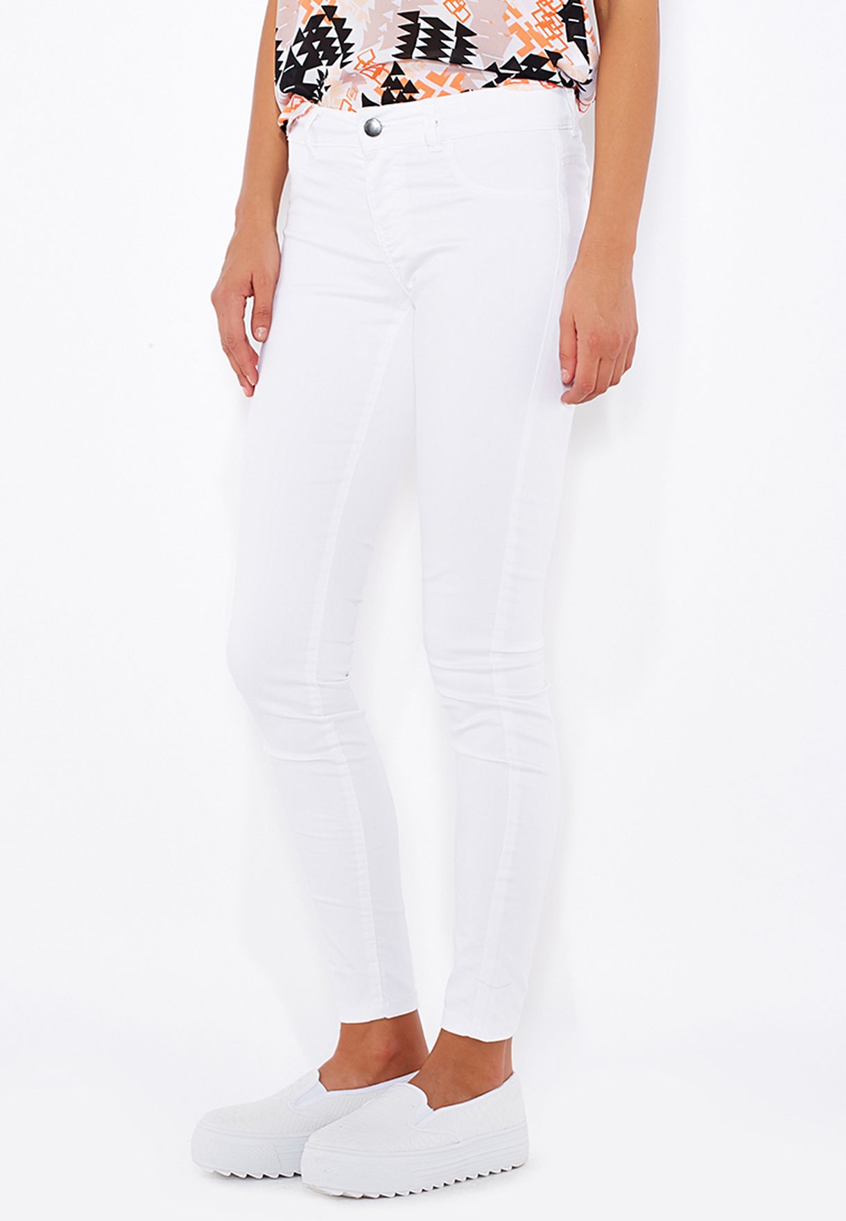 Buy Jacqueline De Yong white Jeans for Women MENA, Worldwide
