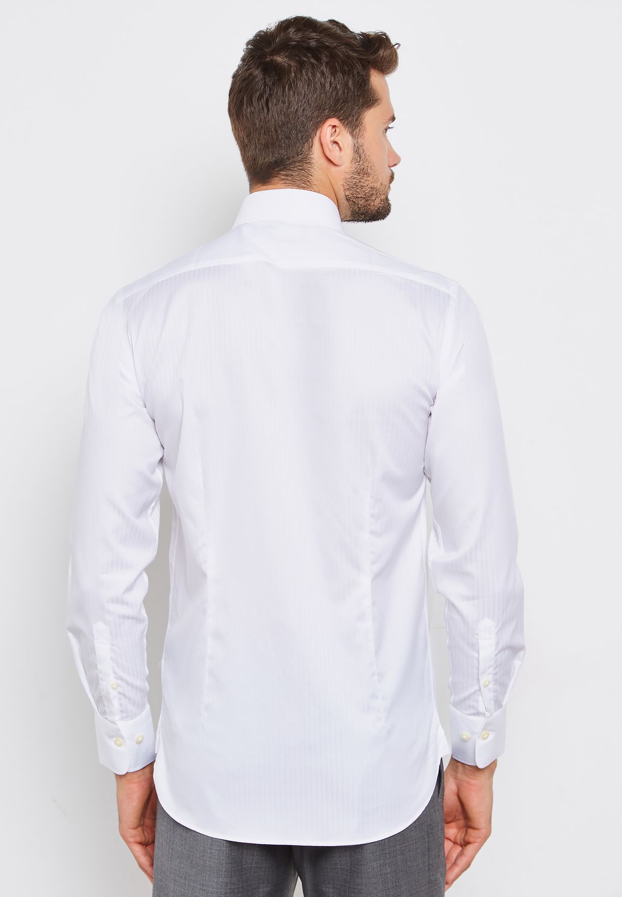 Buy Sacoor Brothers white Oxford Slim Fit Shirt for Men in MENA, Worldwide