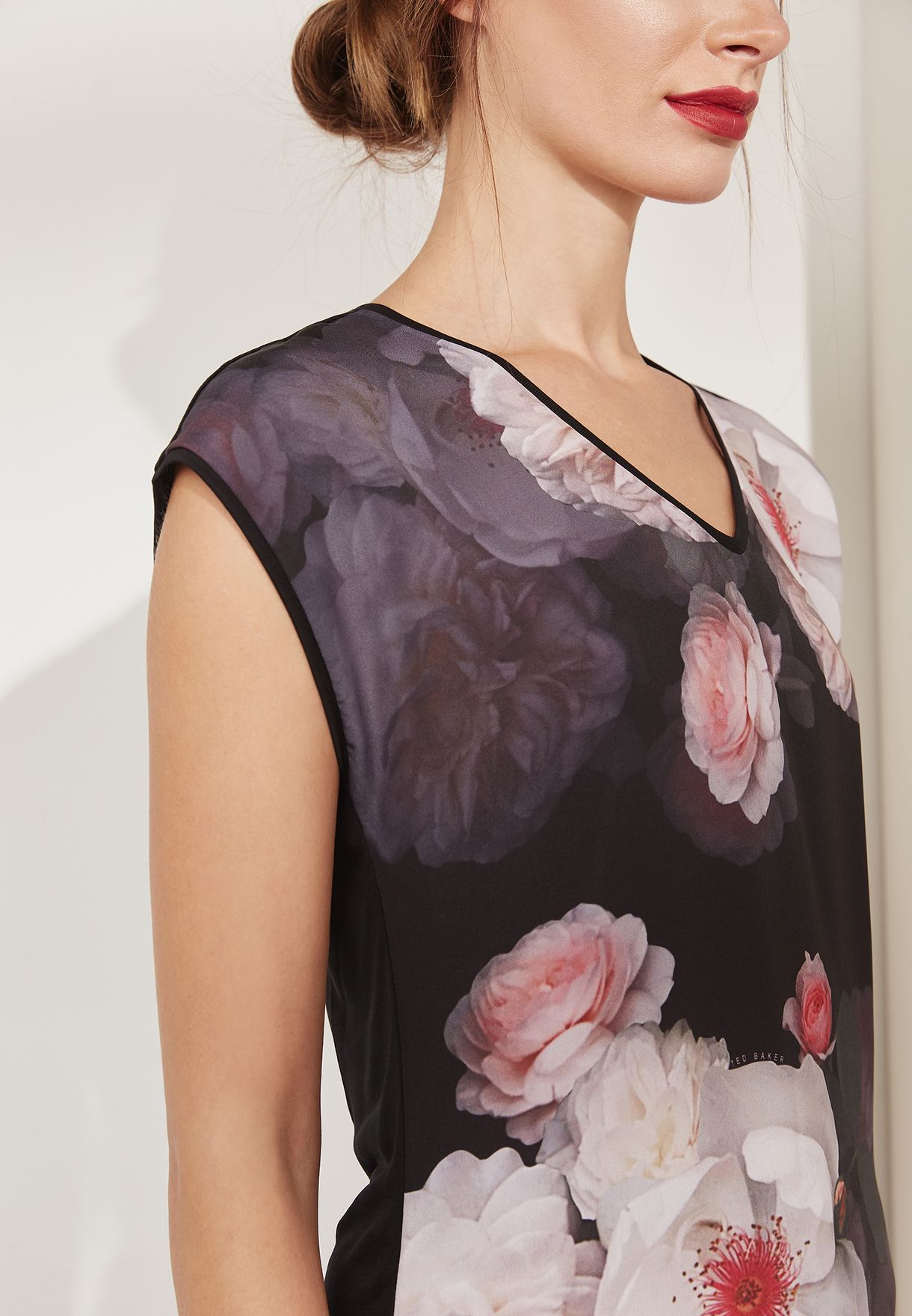 ted baker black floral top