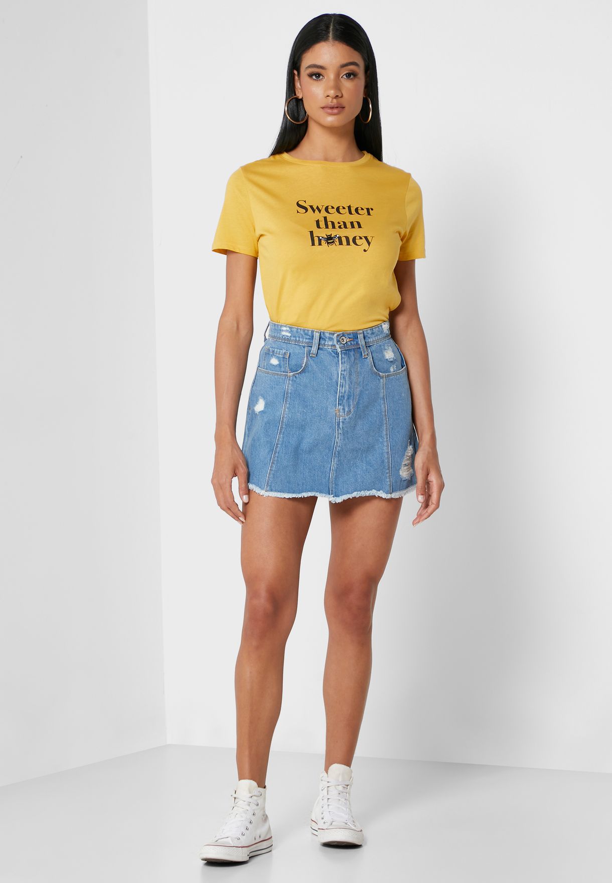 distressed denim mini skirt forever 21