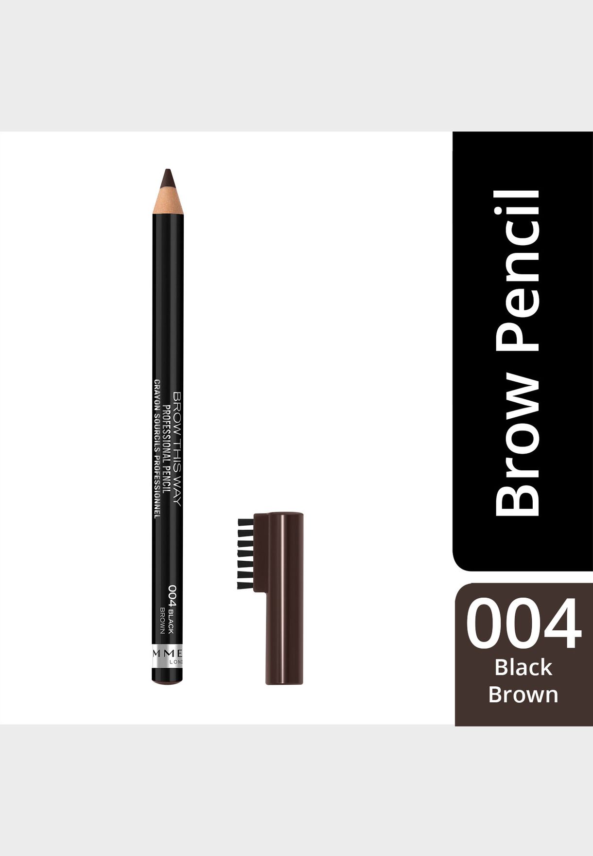Professional Eyebrow Pencil- 004 Black Brown