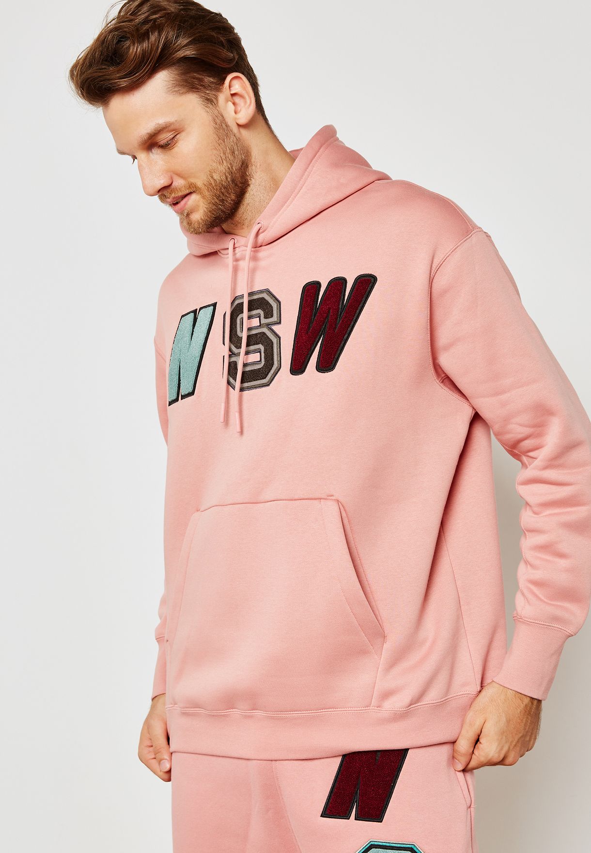 nike pink hoodie men