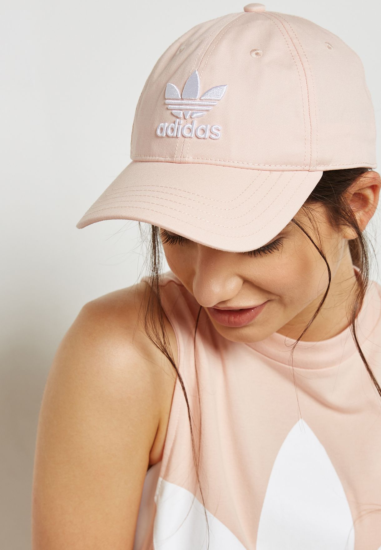 Buy adidas Originals pink Trefoil Cap 