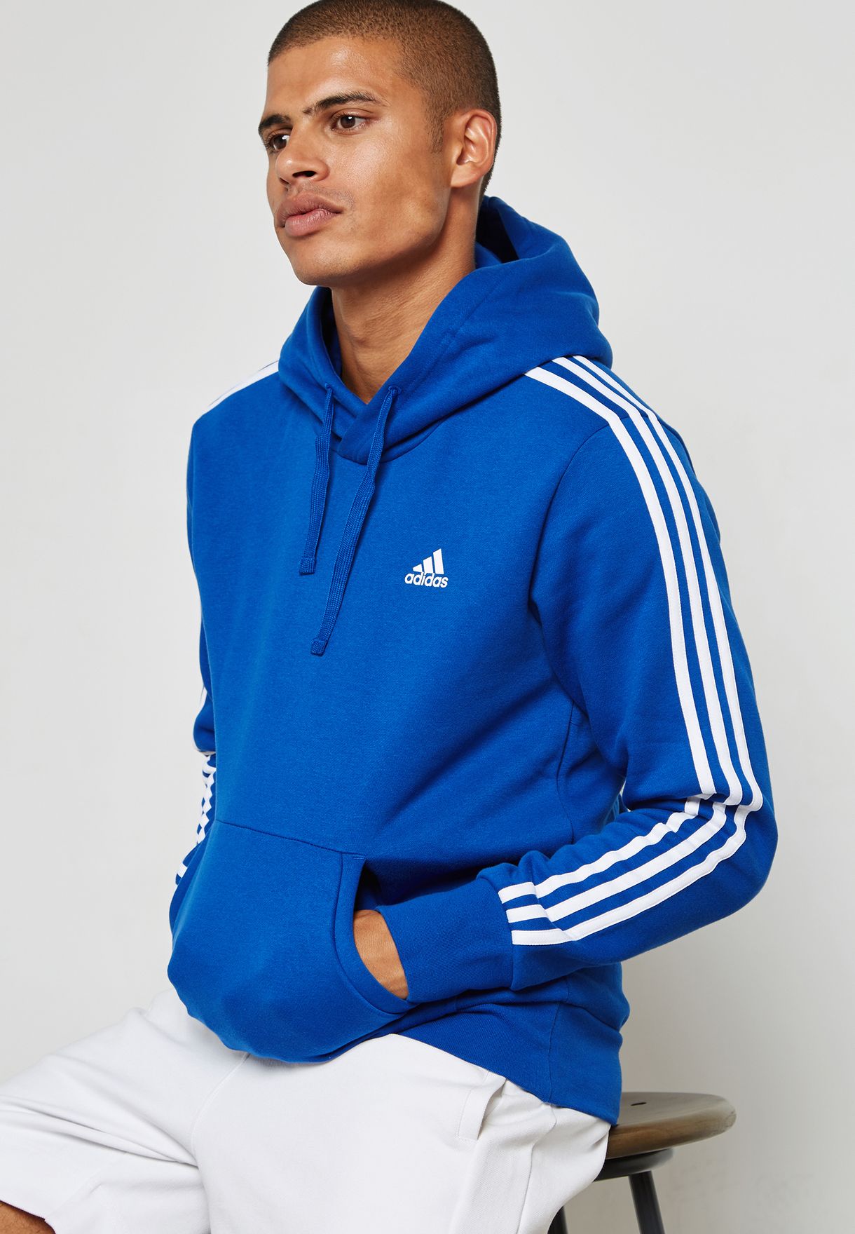 blue adidas hoodie mens