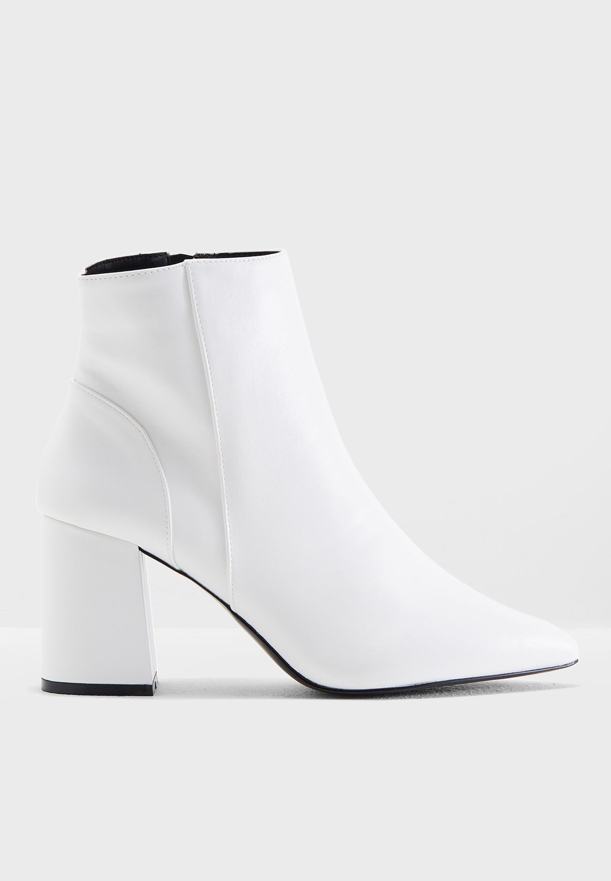 Miss Selfridge white Classic Ankle Boot 