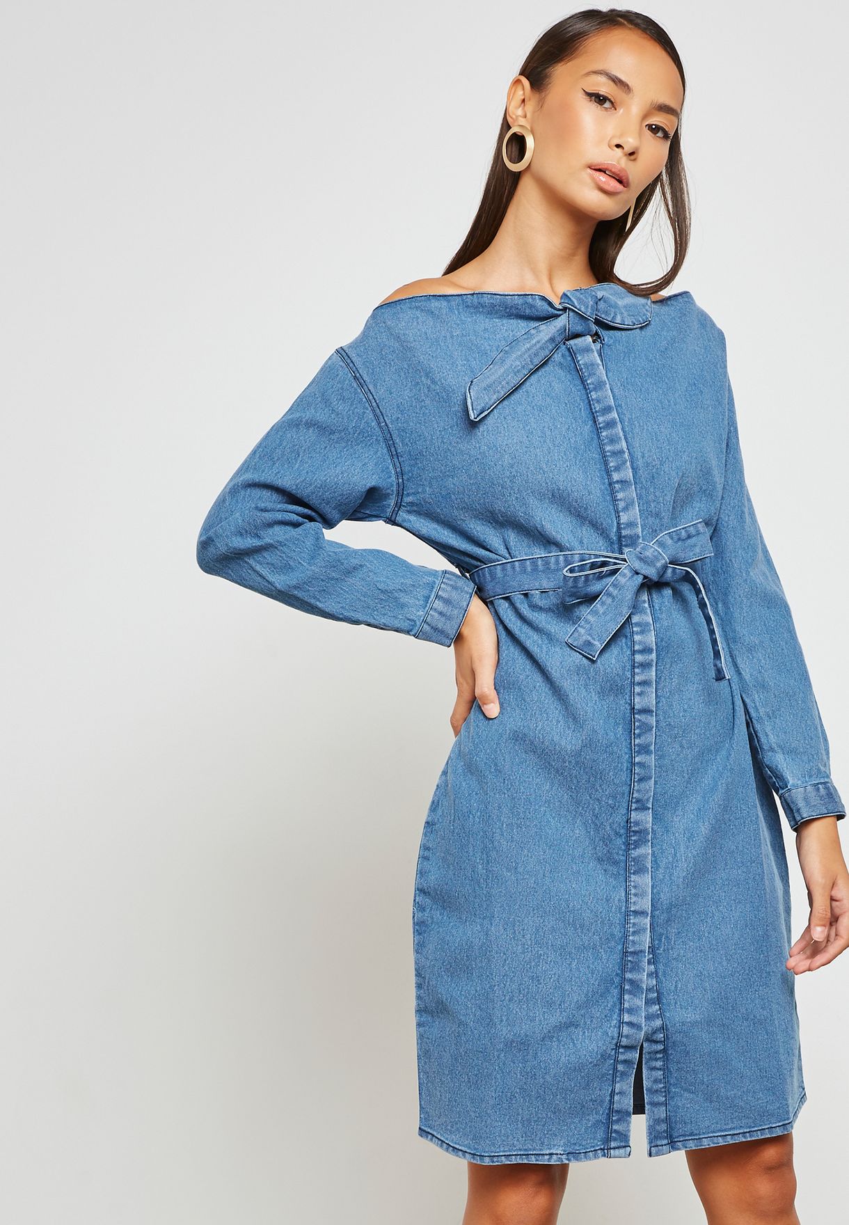 lost ink denim dress