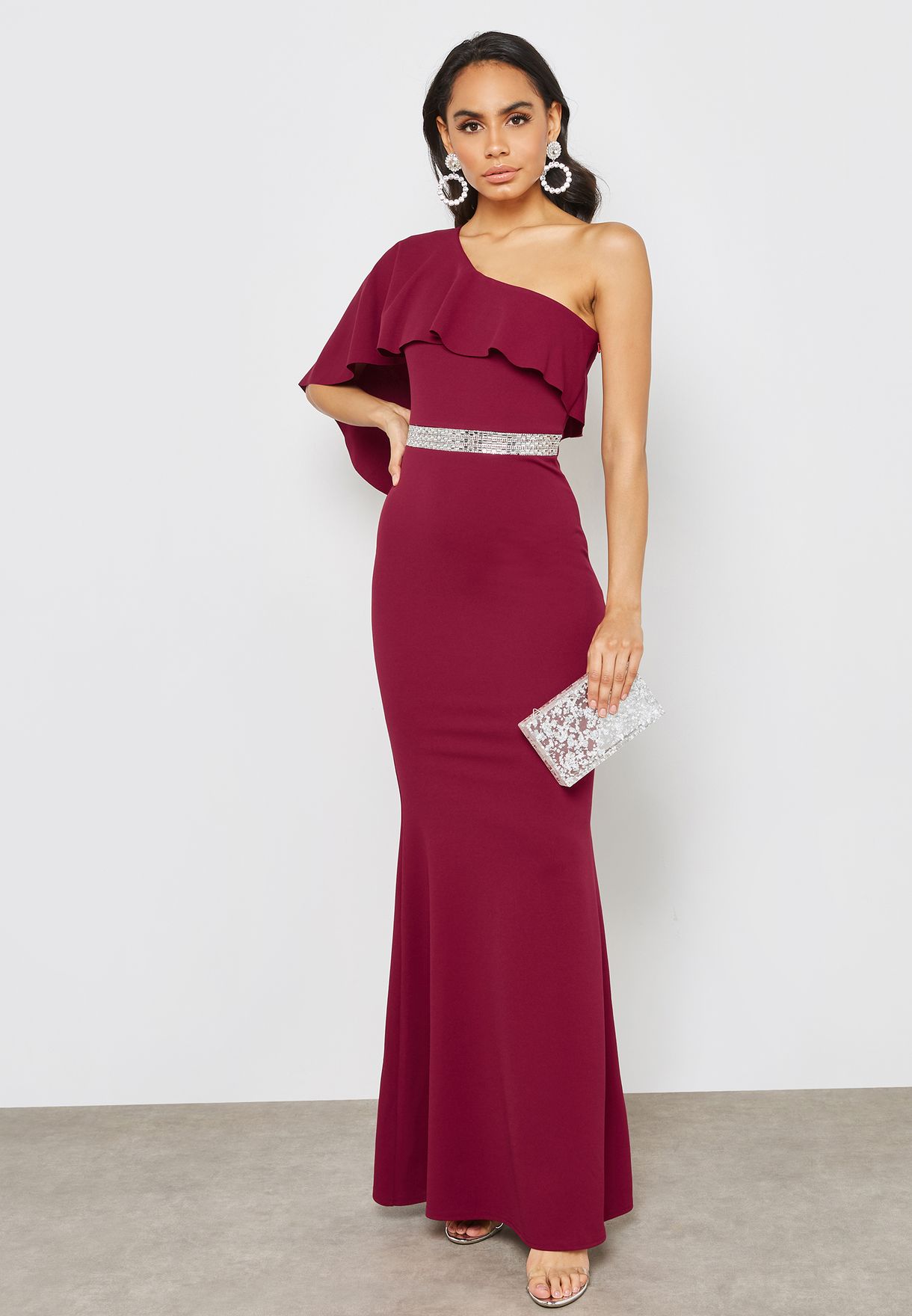 quiz burgundy dress