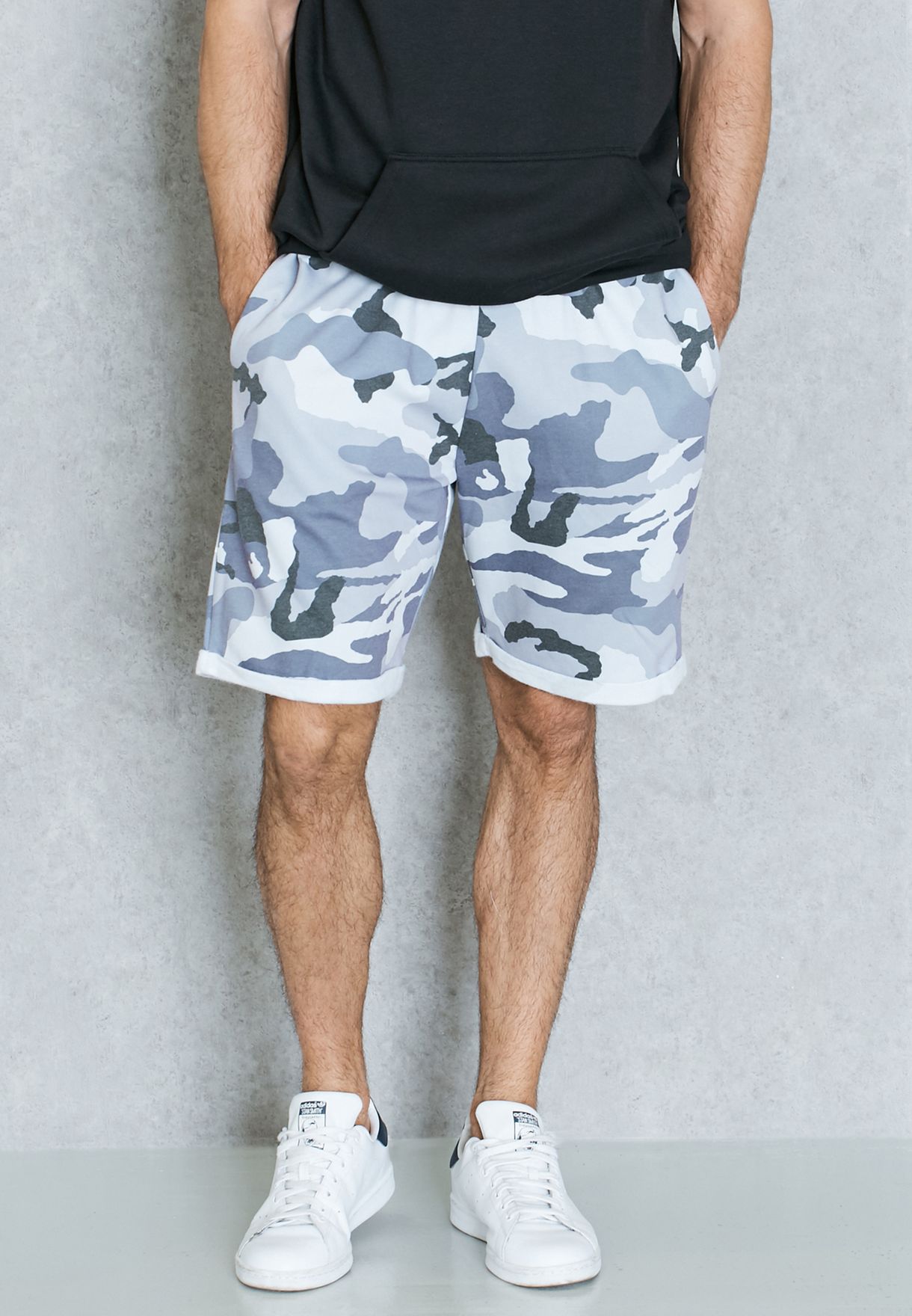 mens camo lounge shorts