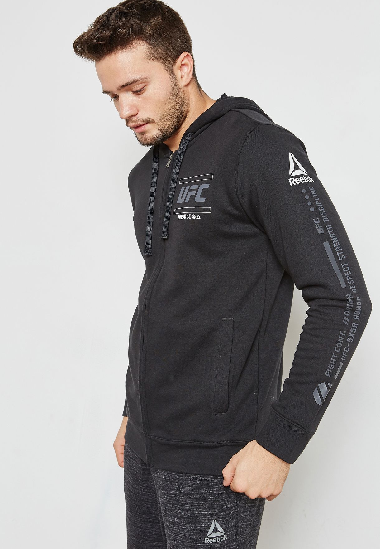 reebok ufc zip up hoodie