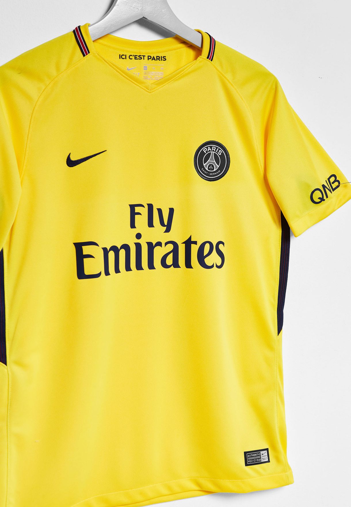 Buy Nike yellow Youth PSG 17/18 Away Jersey for Kids in Dubai, Abu Dhabi