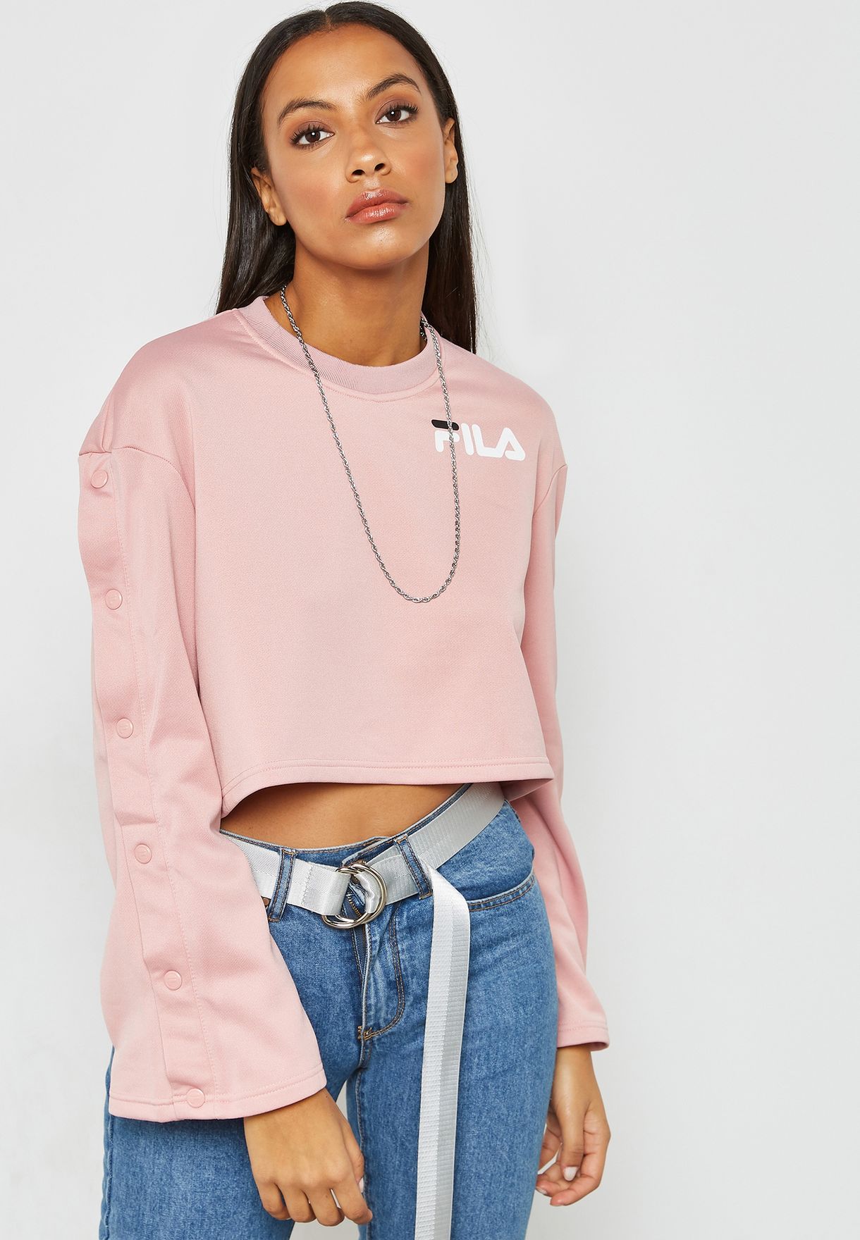 fila sweater pink