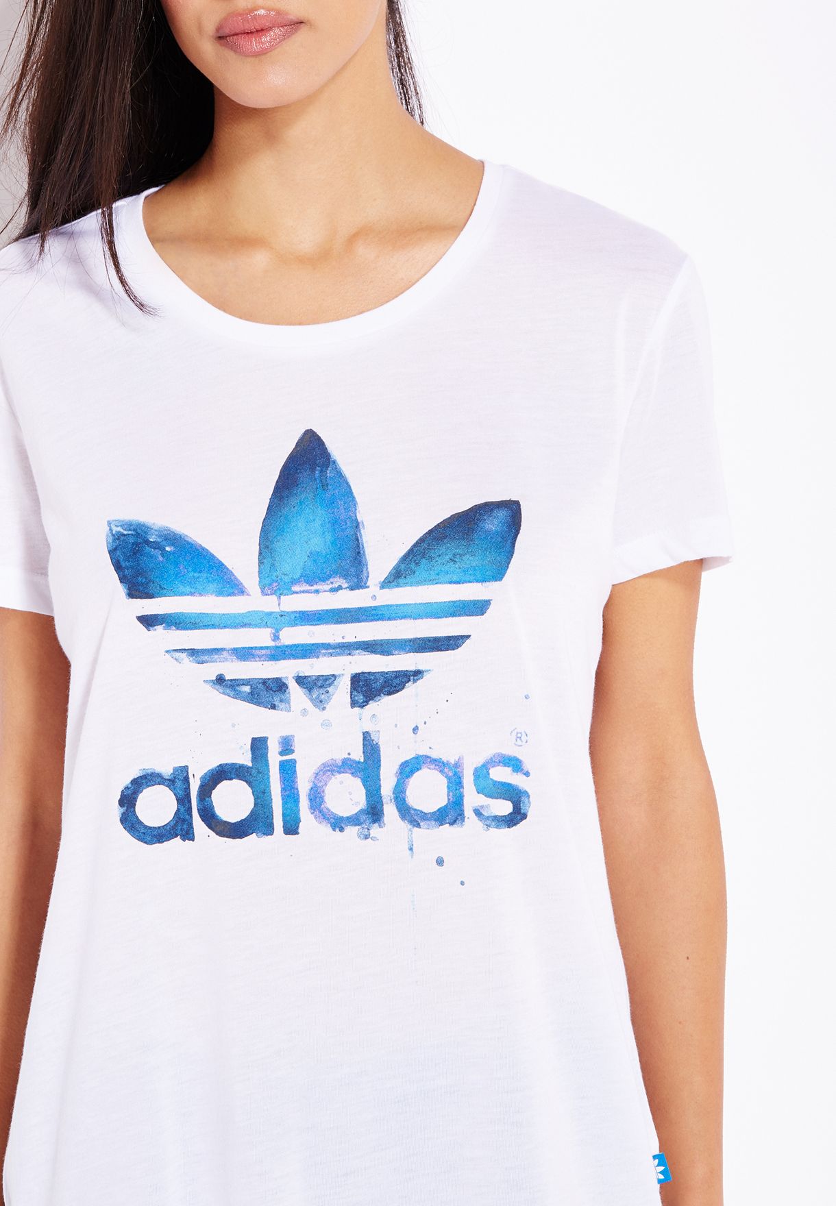 adidas dripping logo t shirt