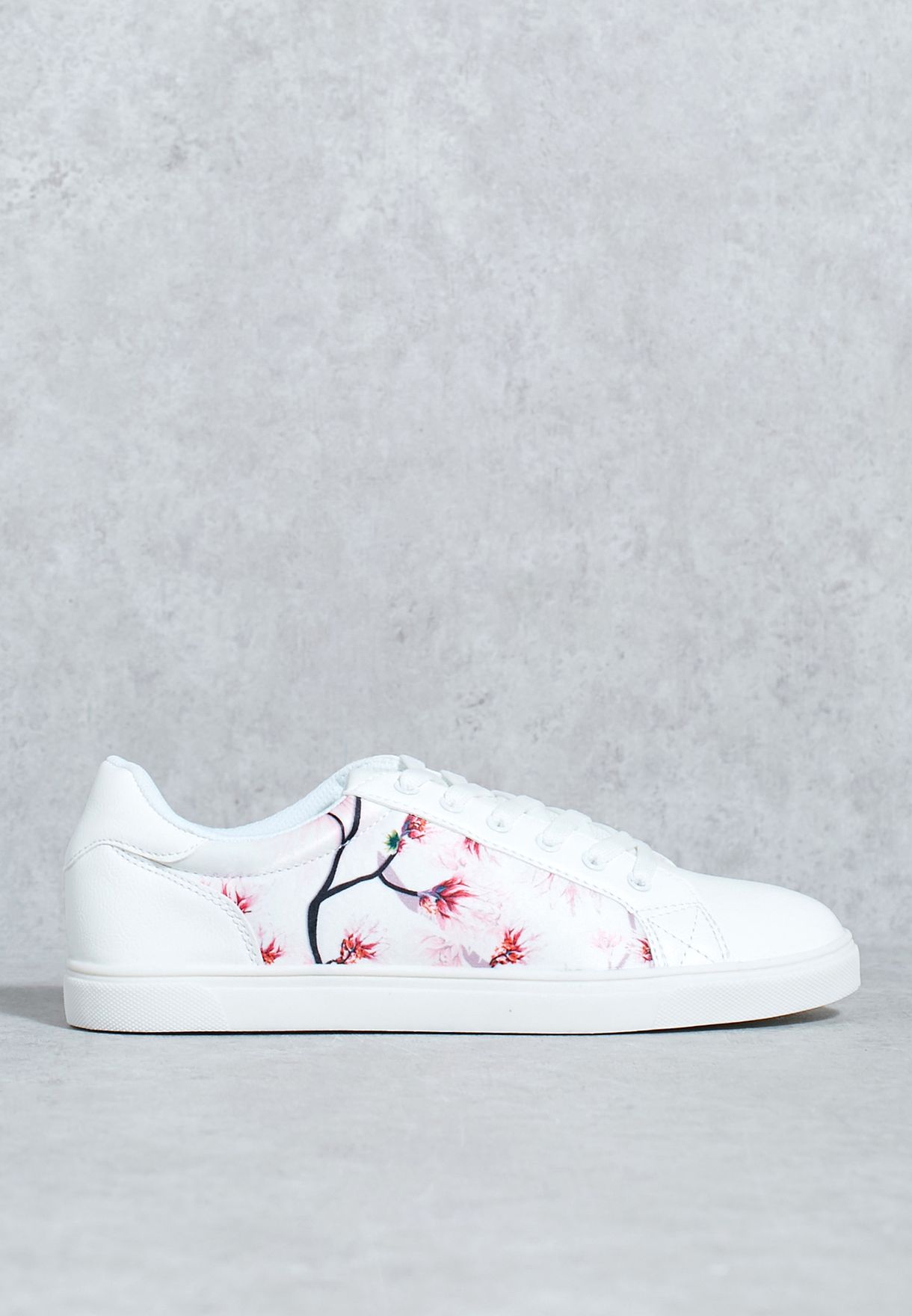 Buy Coco white Floral Print Sneakers 