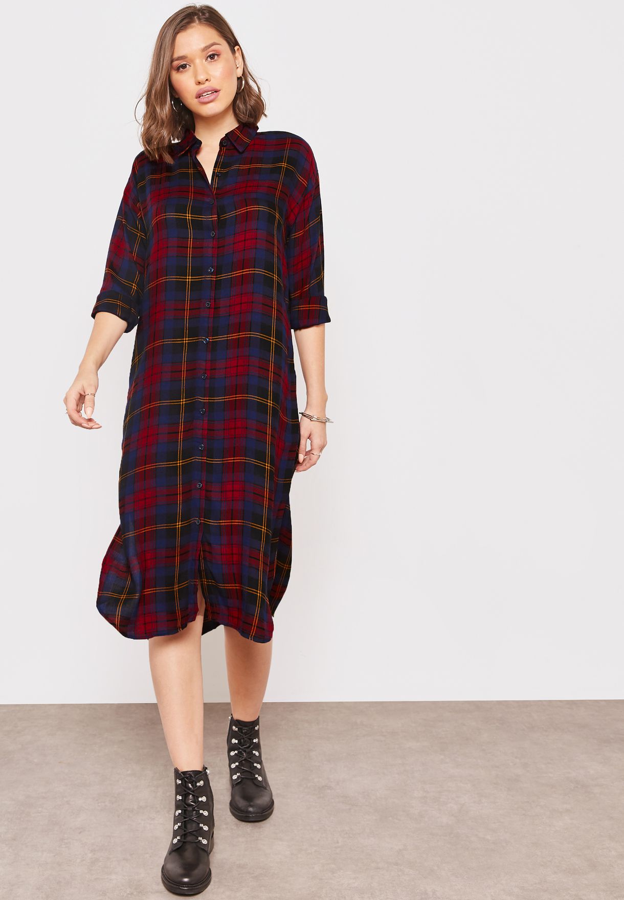 longline check shirt womens