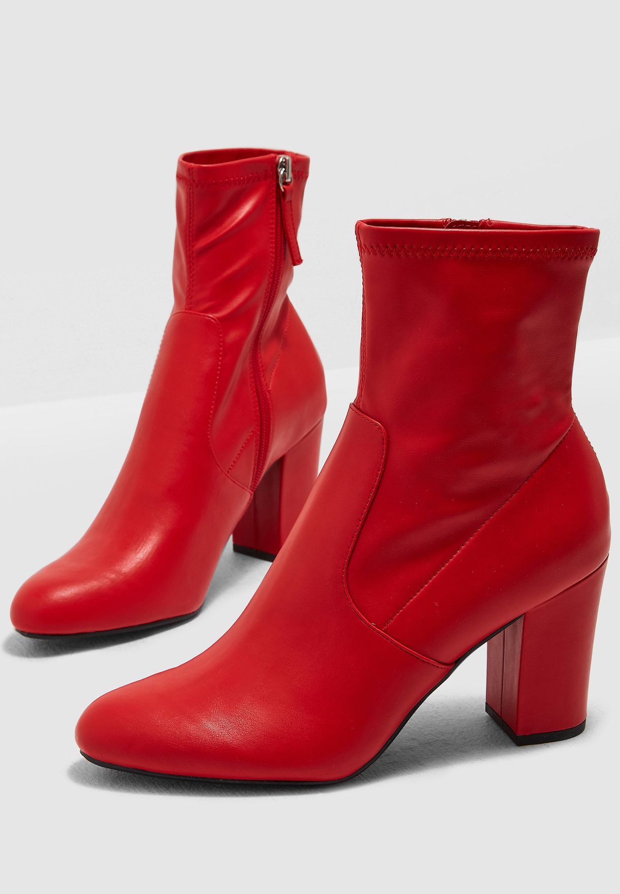 steve madden red ankle boots