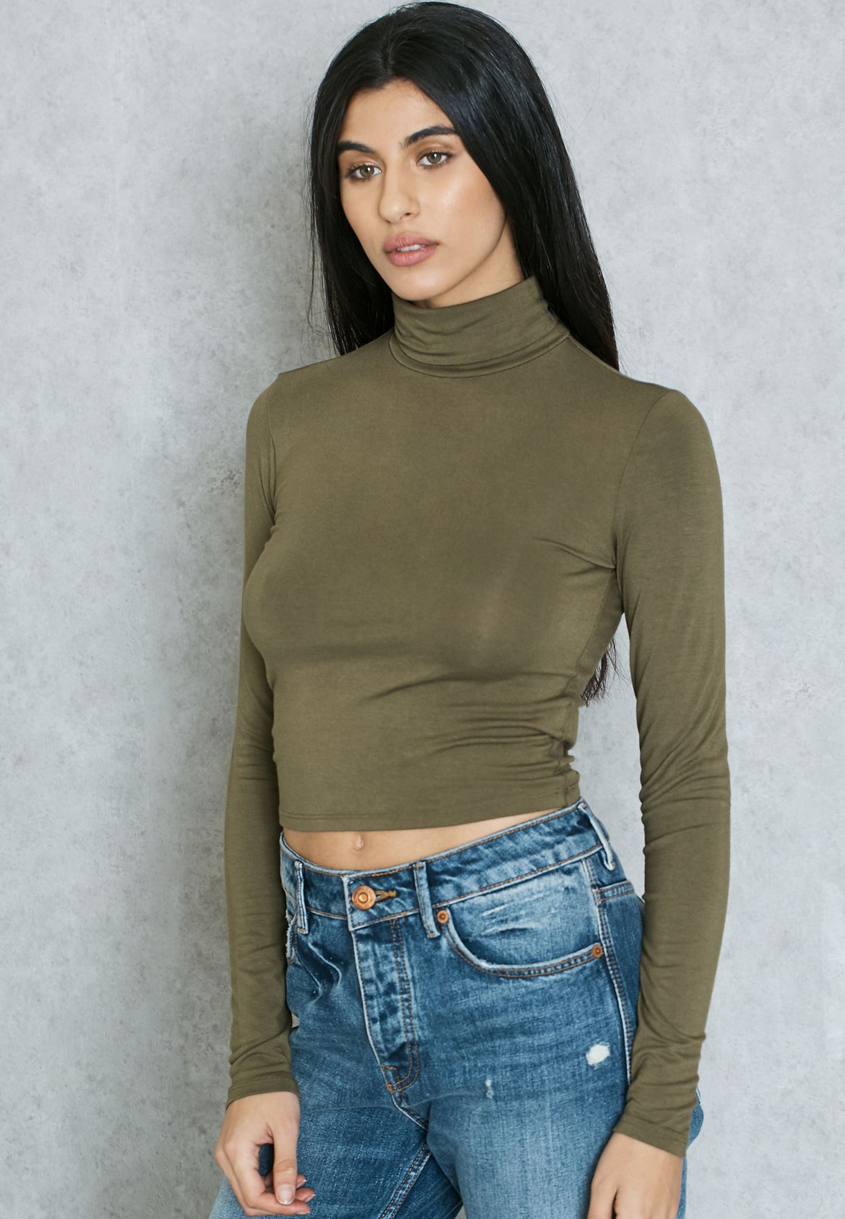 forever 21 turtleneck crop top