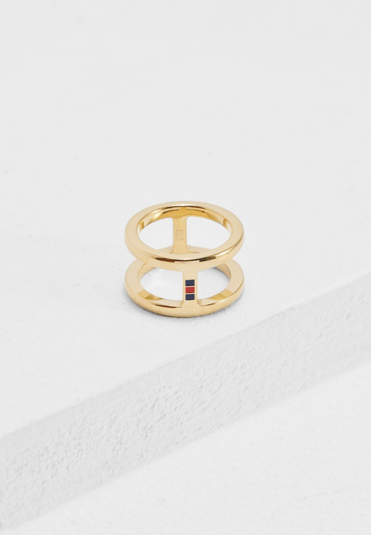 Tommy Hilfiger gold Large Thin H Ring 
