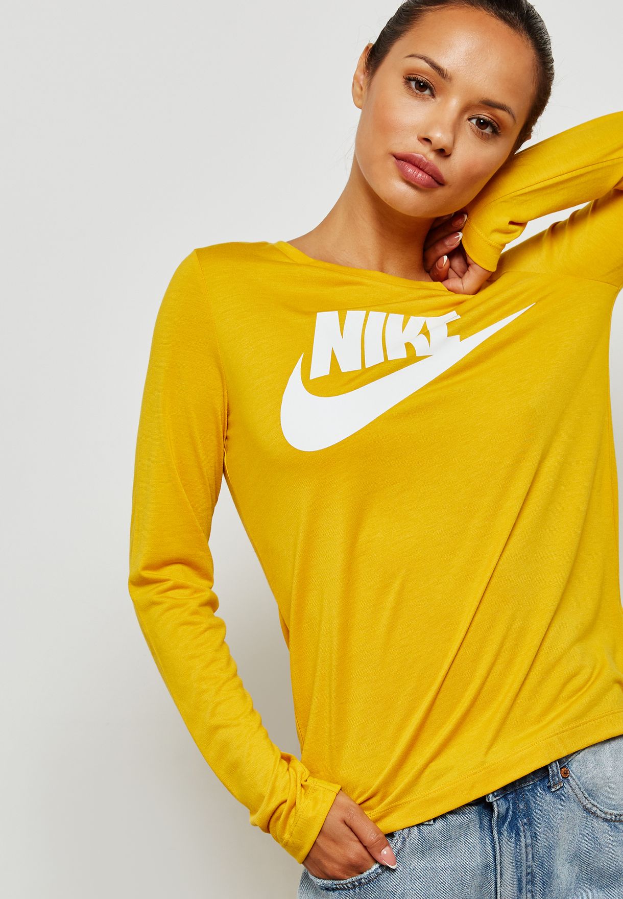 yellow nike shirt women's
