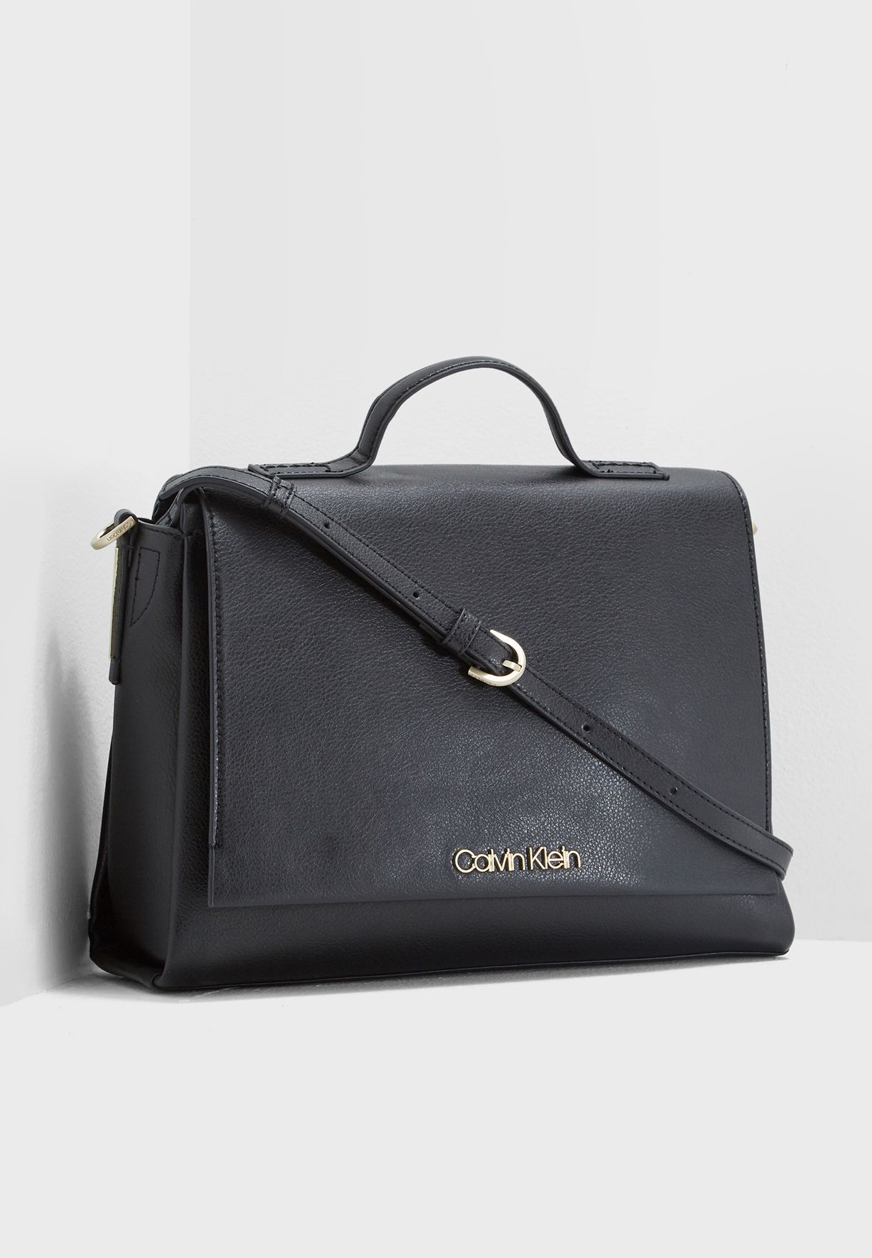 calvin klein frame top handle bag