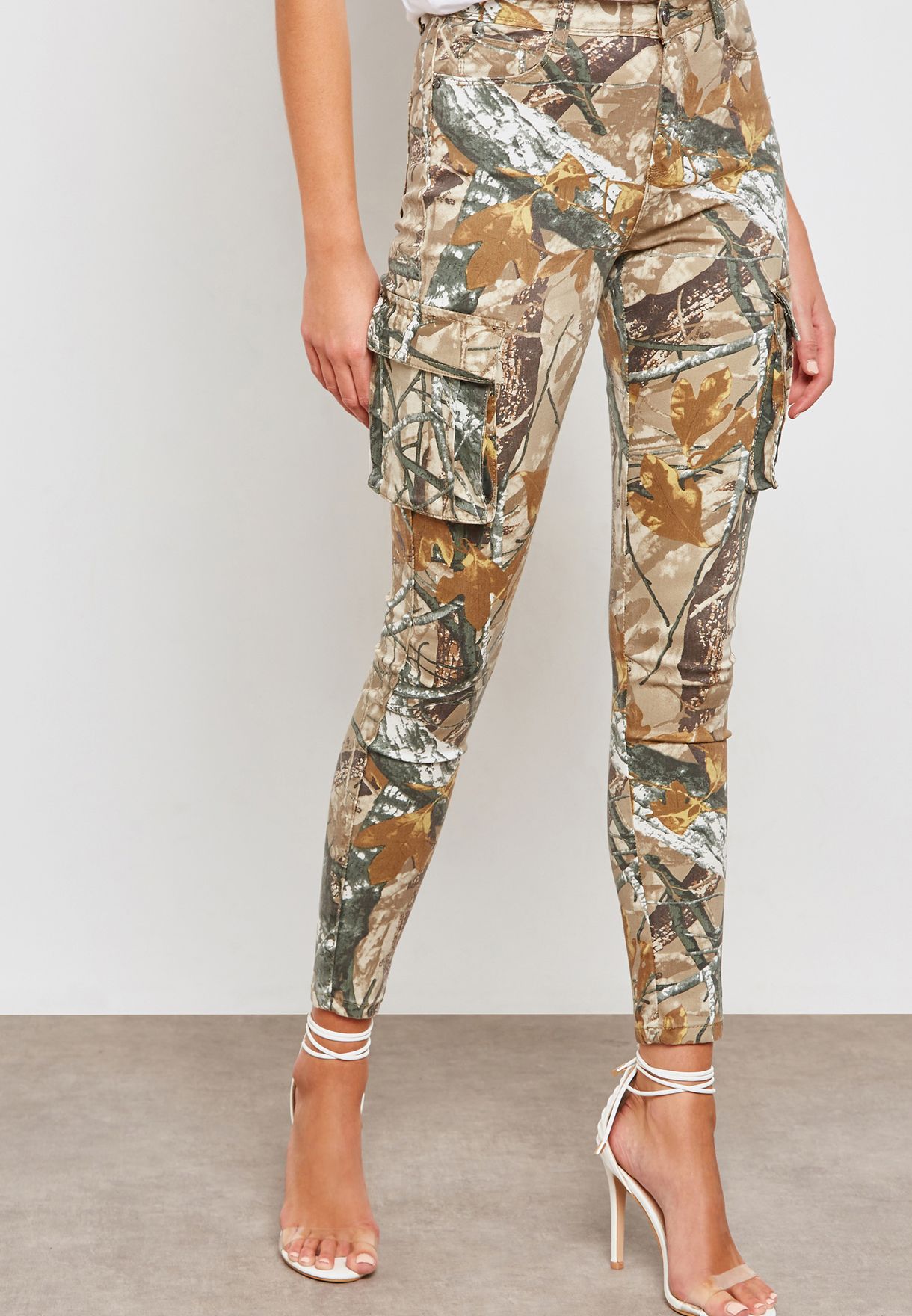 camo print skinny jeans