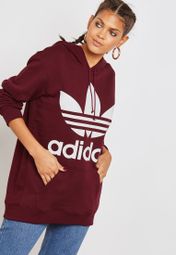 oversized trefoil hoodie adidas