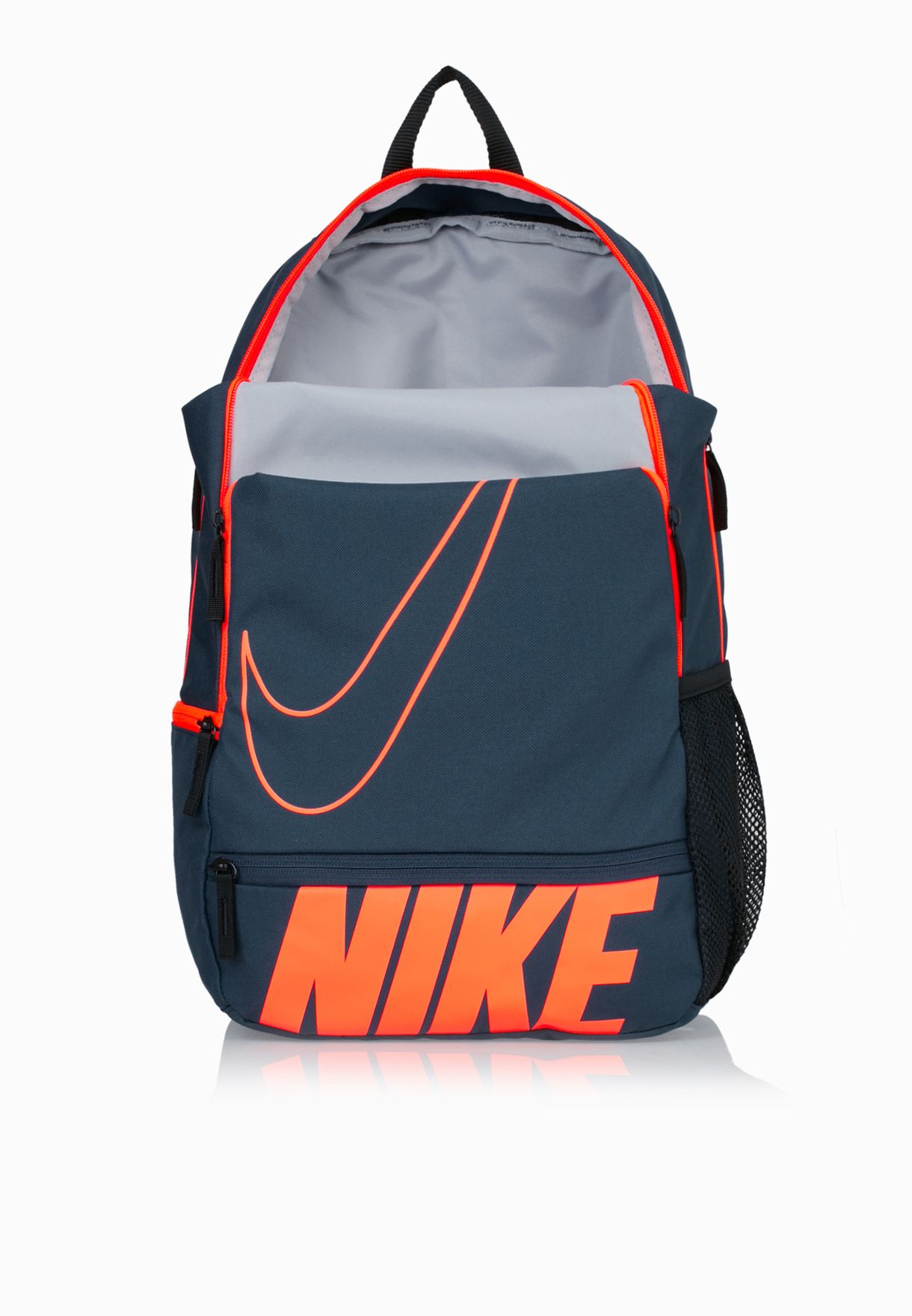 nike backpack blue and orange