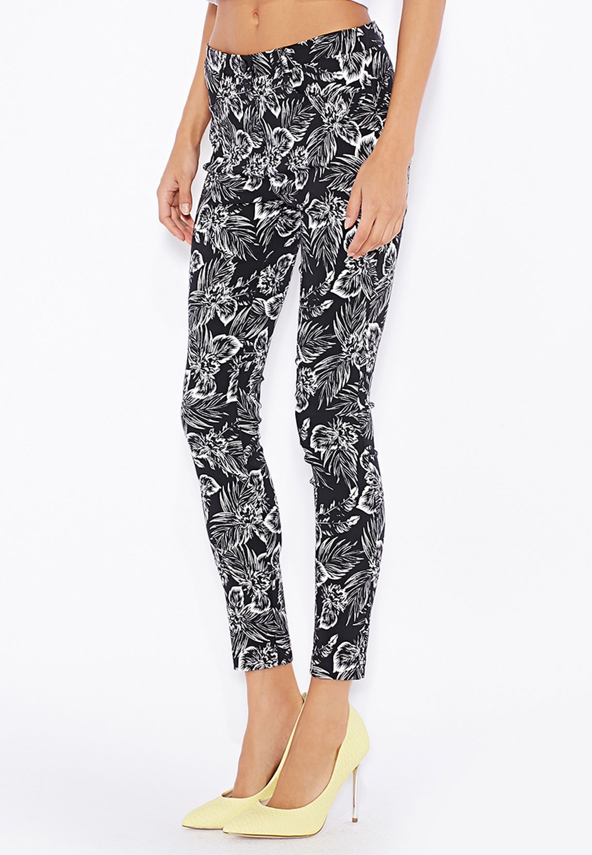 printed skinny trousers