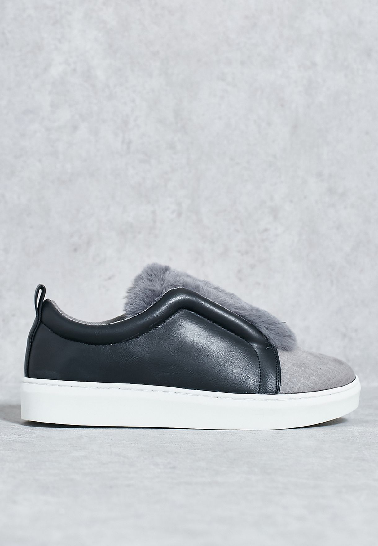 faux fur trainers