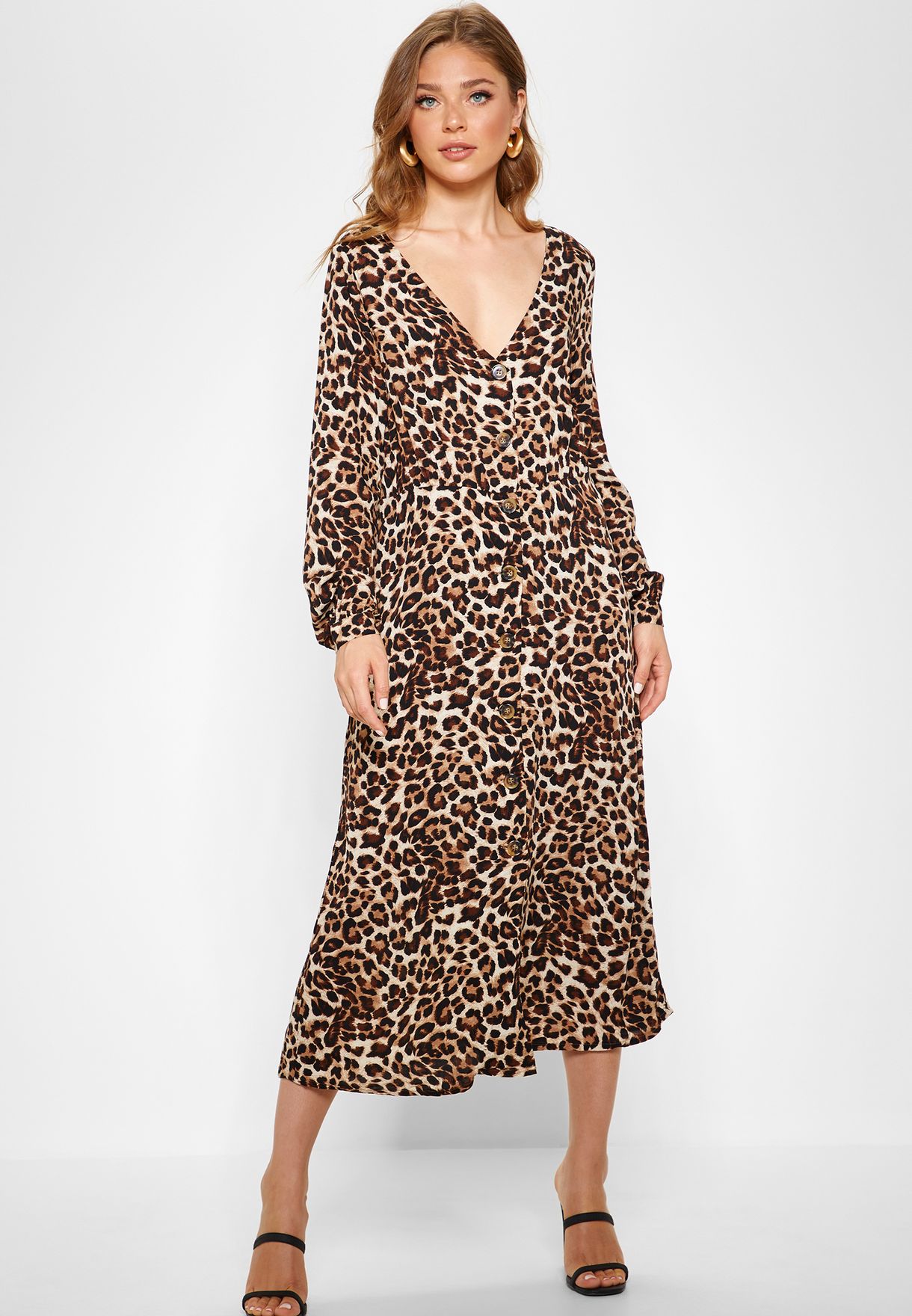 vila leopard print skirt