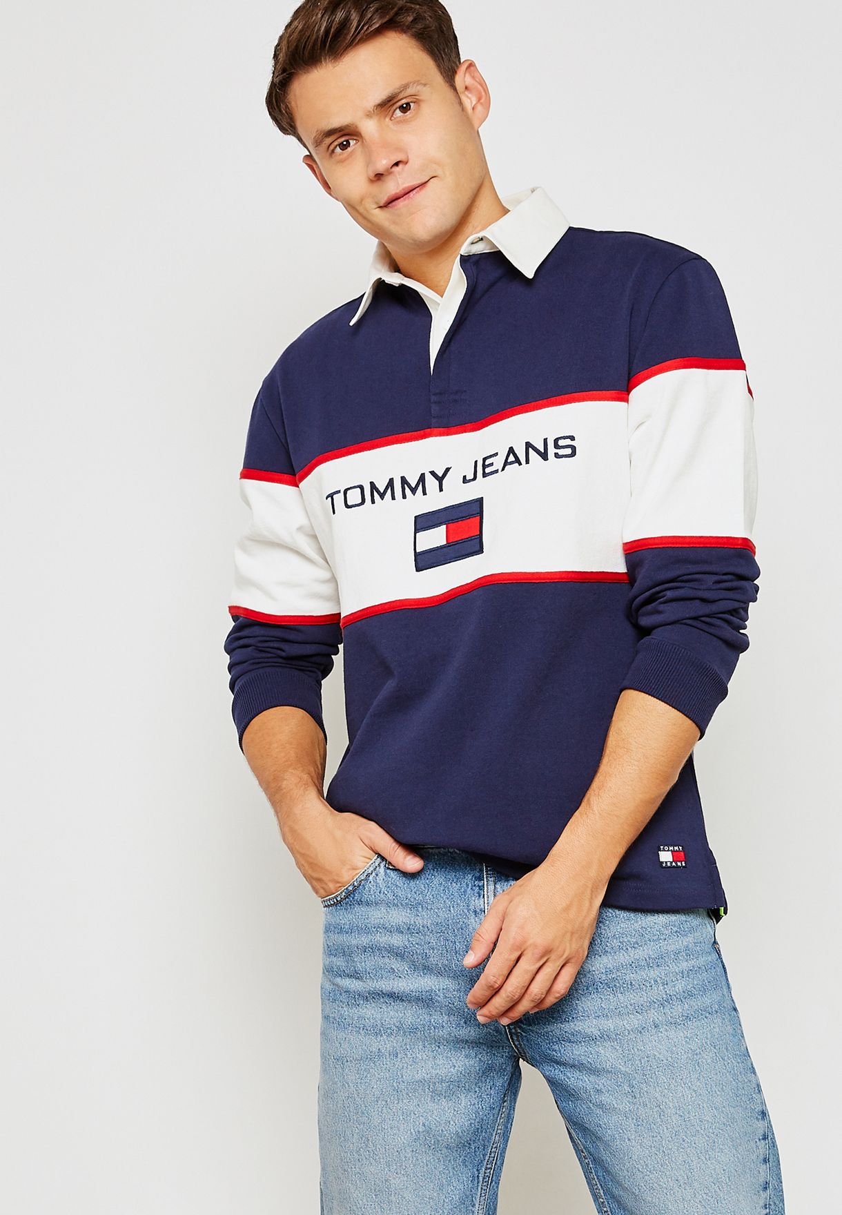 tommy jeans 90s rugby shirt