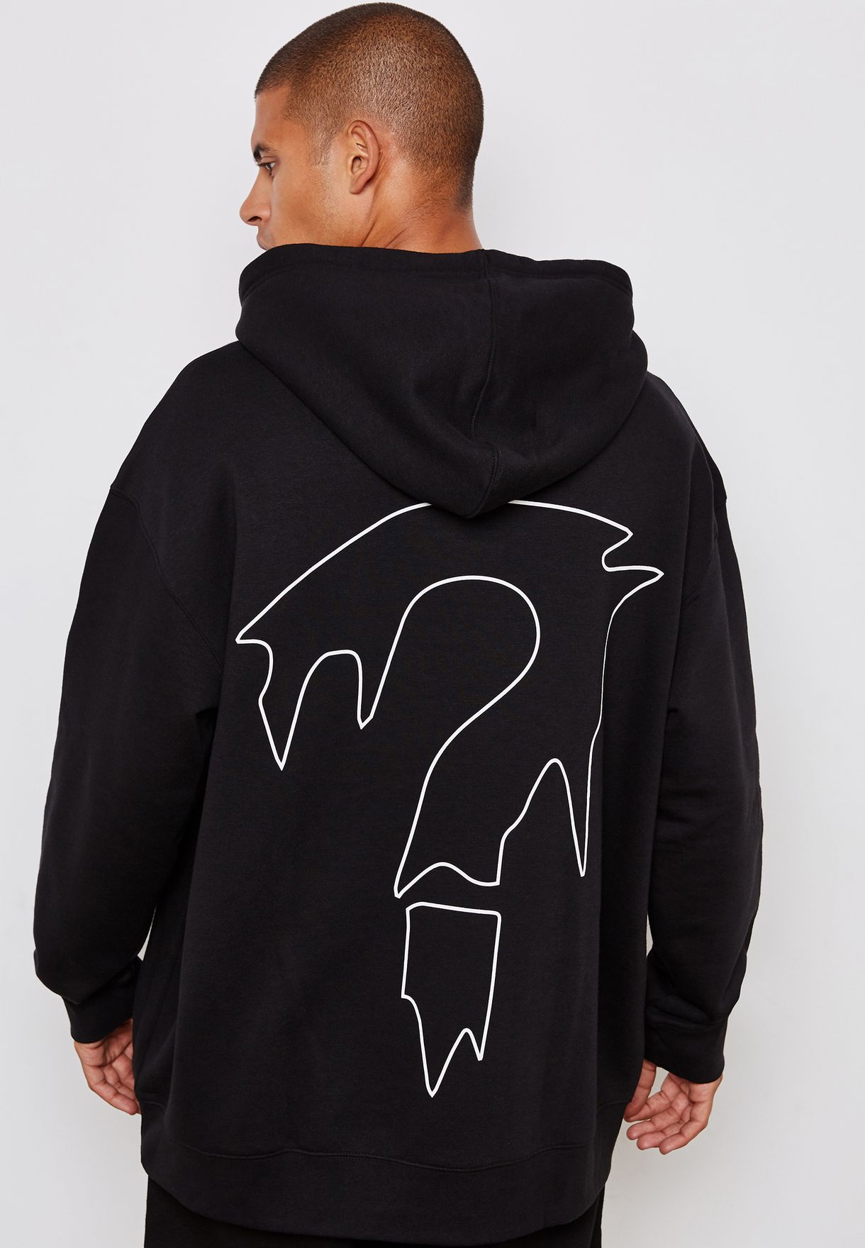 Buy Cheap Monday black Outline On Back Hoodie for Men in MENA, Worldwide