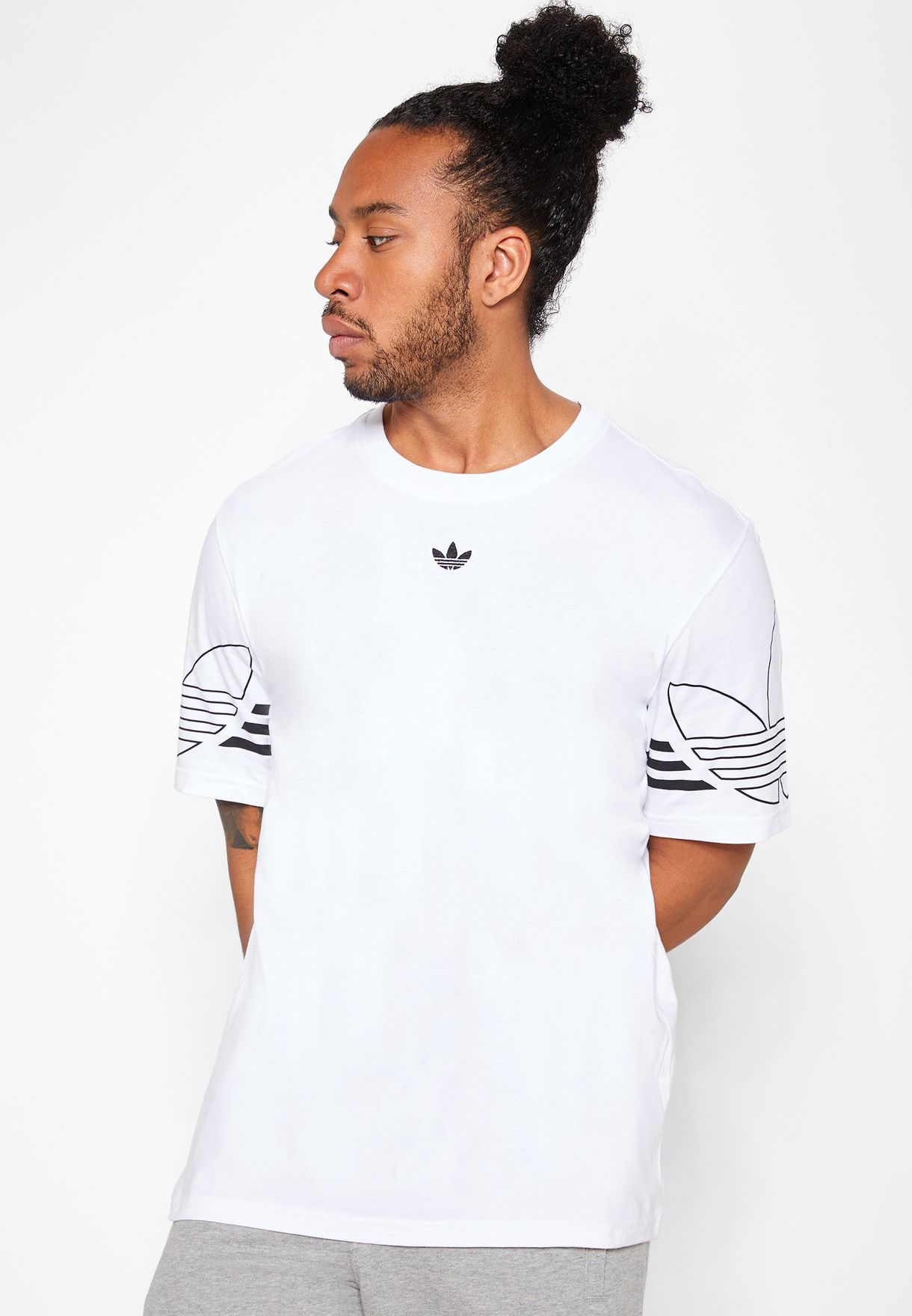 Buy adidas Originals white Outline T-Shirt for Men in MENA, Worldwide |  DU8536